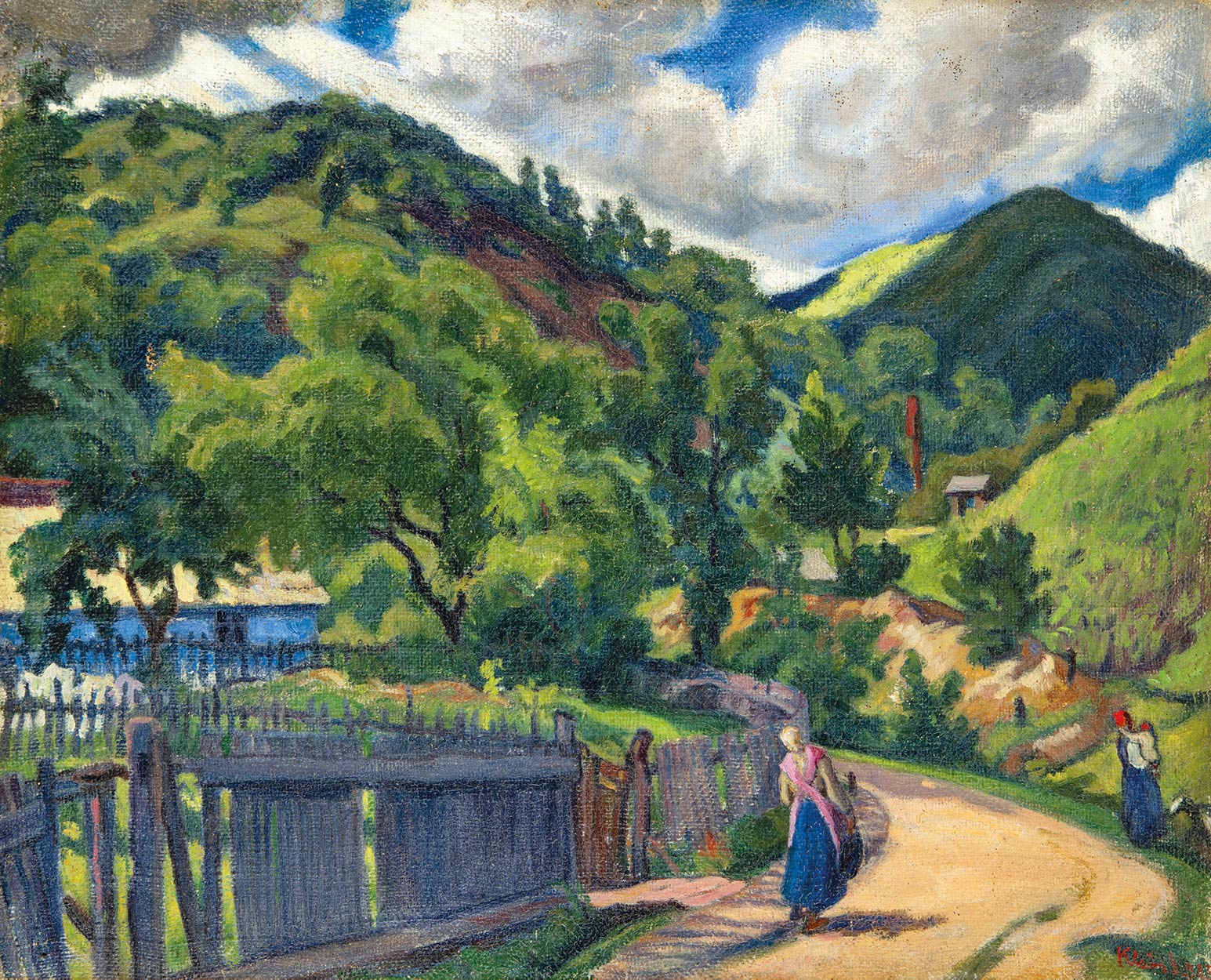Klein József (1896-1945) Hills in Baia Mare
