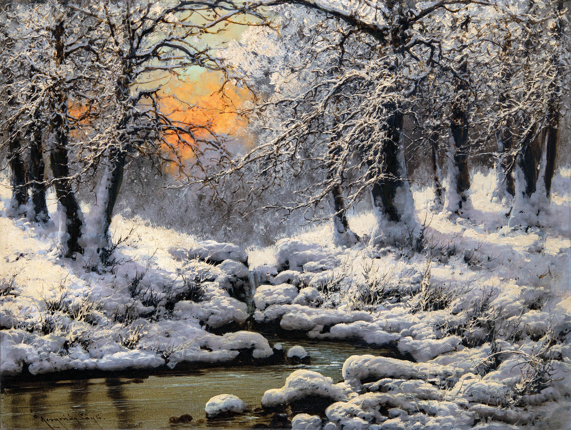 Neogrády László (1896-1962) Winter Forest