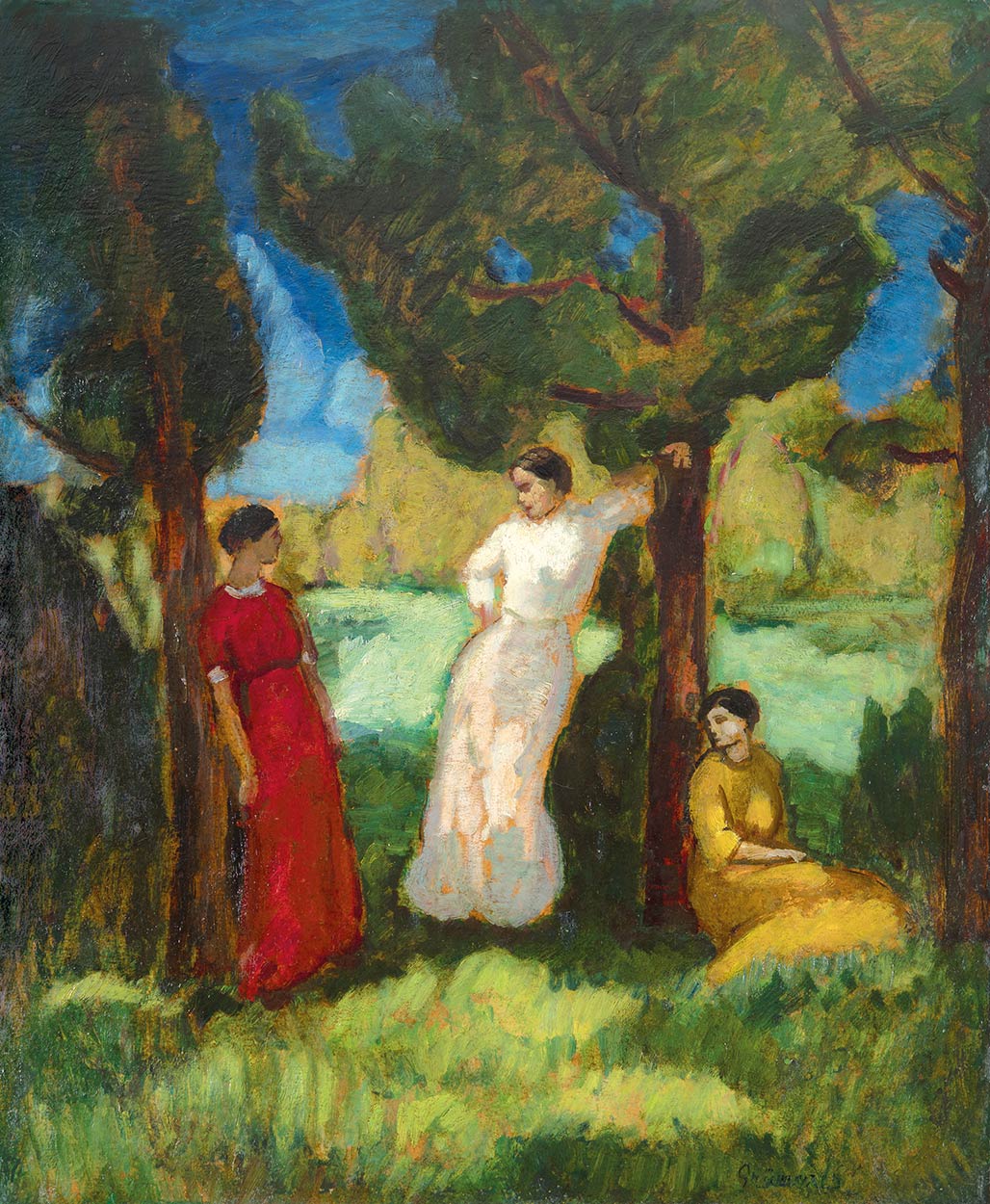 Iványi Grünwald Béla (1867-1940) Lányok Nagybányán, 1903 körül