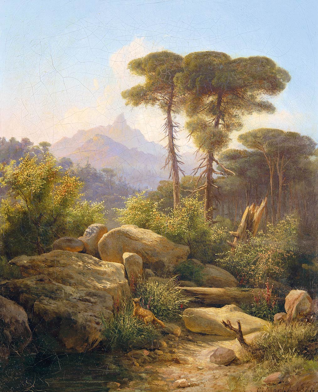 Markó Károly, Ifj. (1822 - 1891) Rocky landscape, 1876