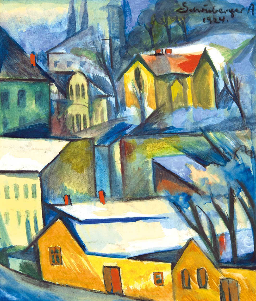 Schönberger Armand (1885-1974) Cityscape, 1924