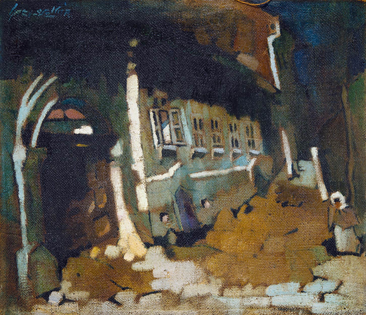 Nagy Oszkár (1883-1965) Felsőbányai utcarészlet