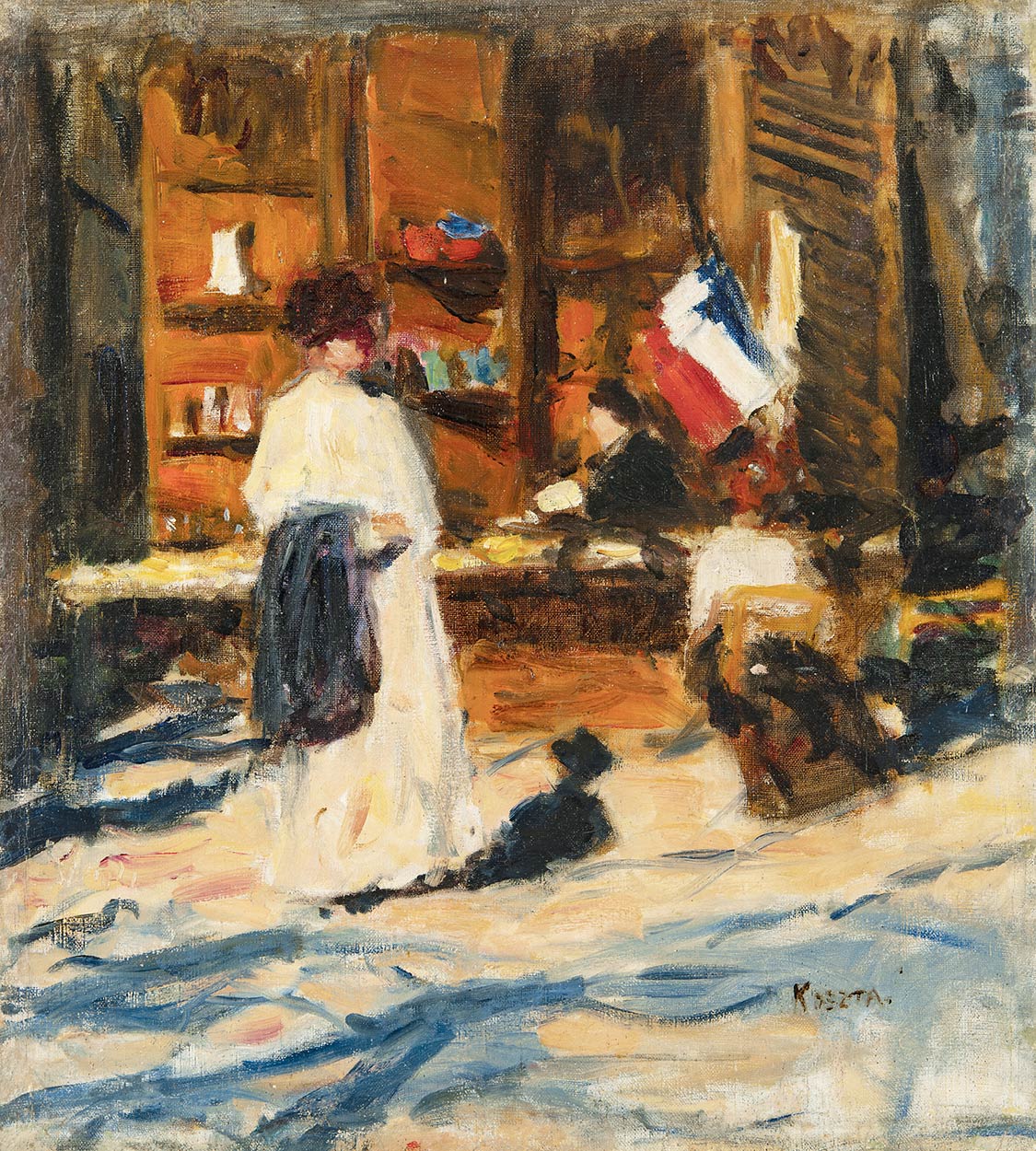 Koszta József (1861-1949) Parisian window-display, 1911