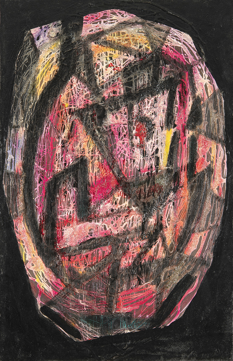Papp Oszkár (1925-2011) Red Crystal Head, 1961