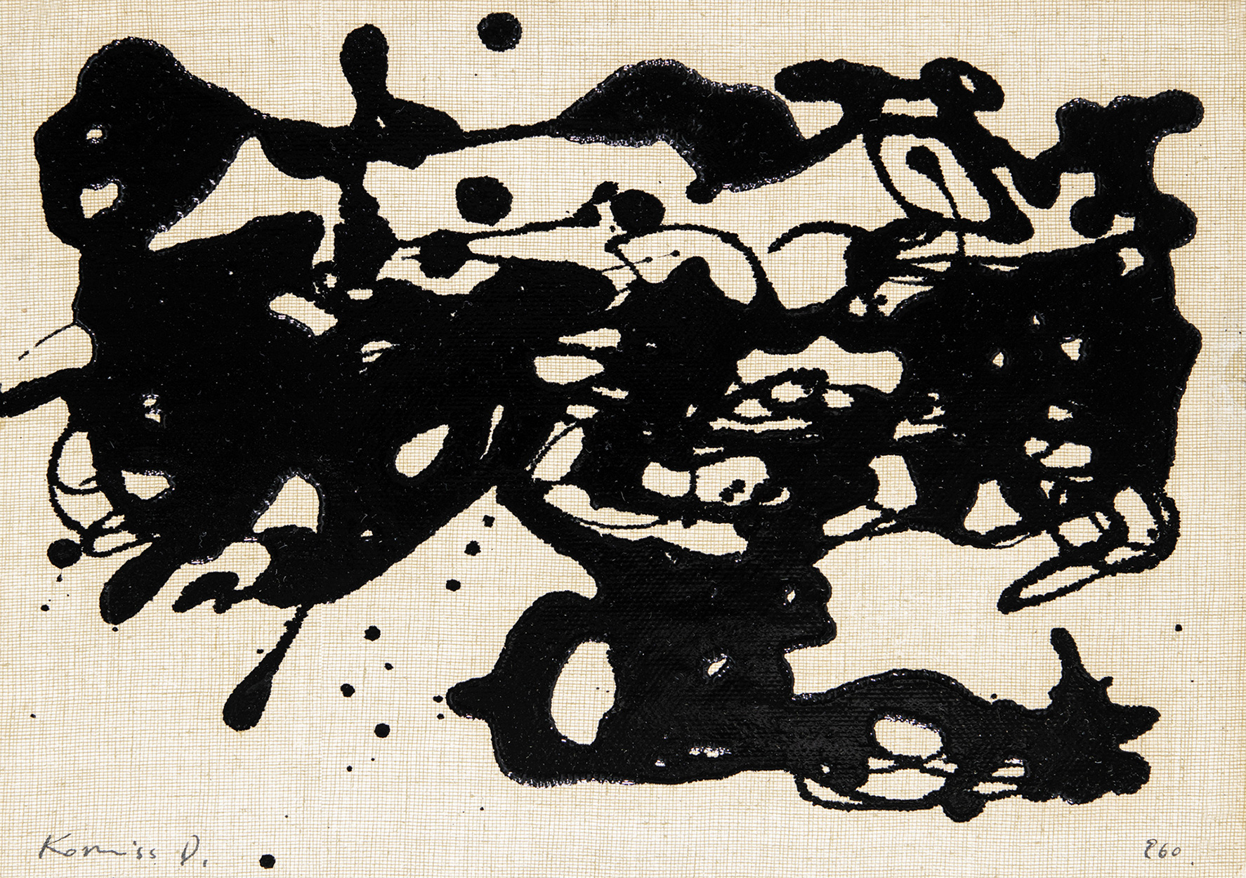 Korniss Dezső (1908-1984) Calligraphy (Black and White), 1960