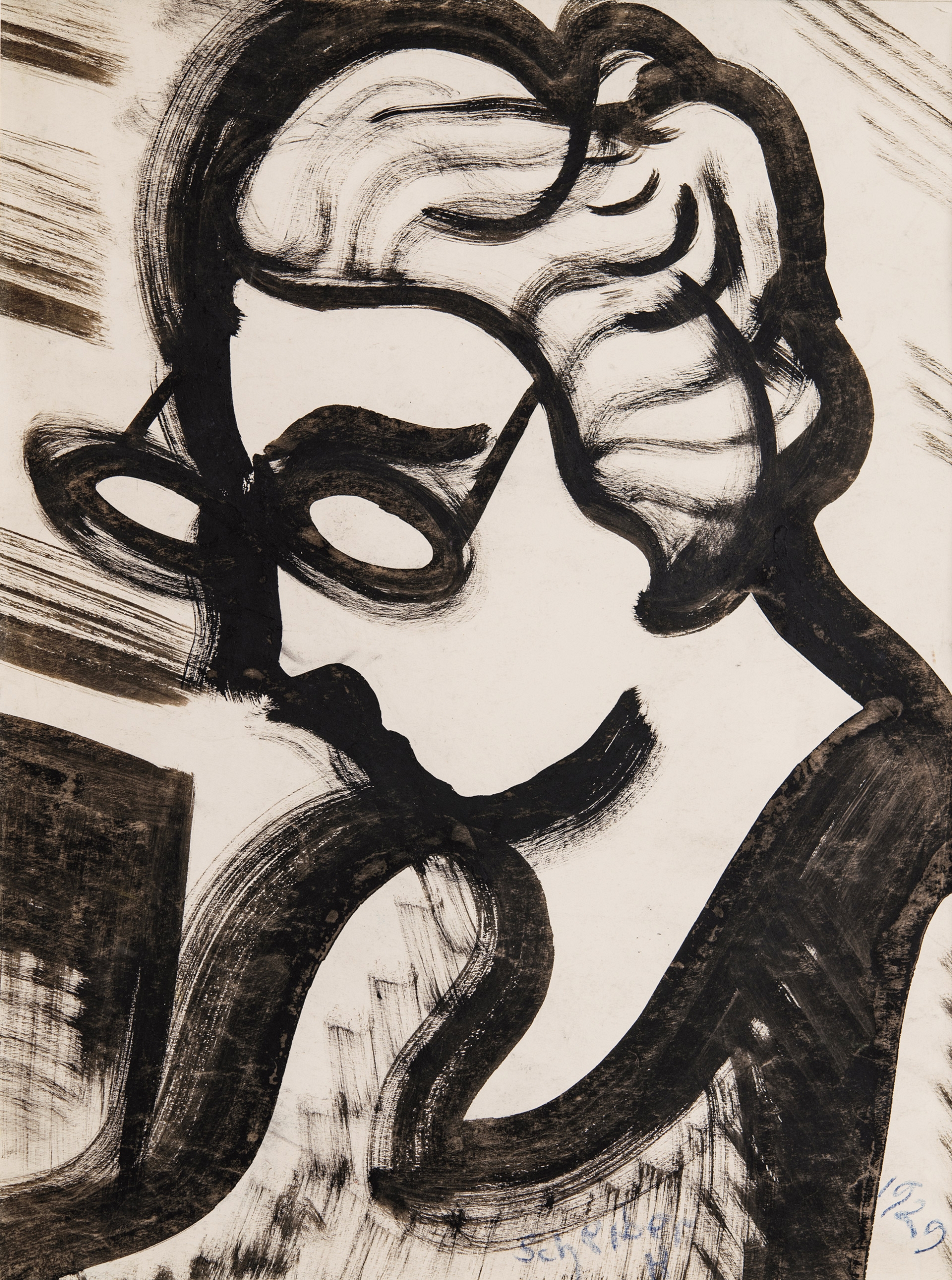 Scheiber Hugó (1873-1950) Woman with Glasses, 1929
