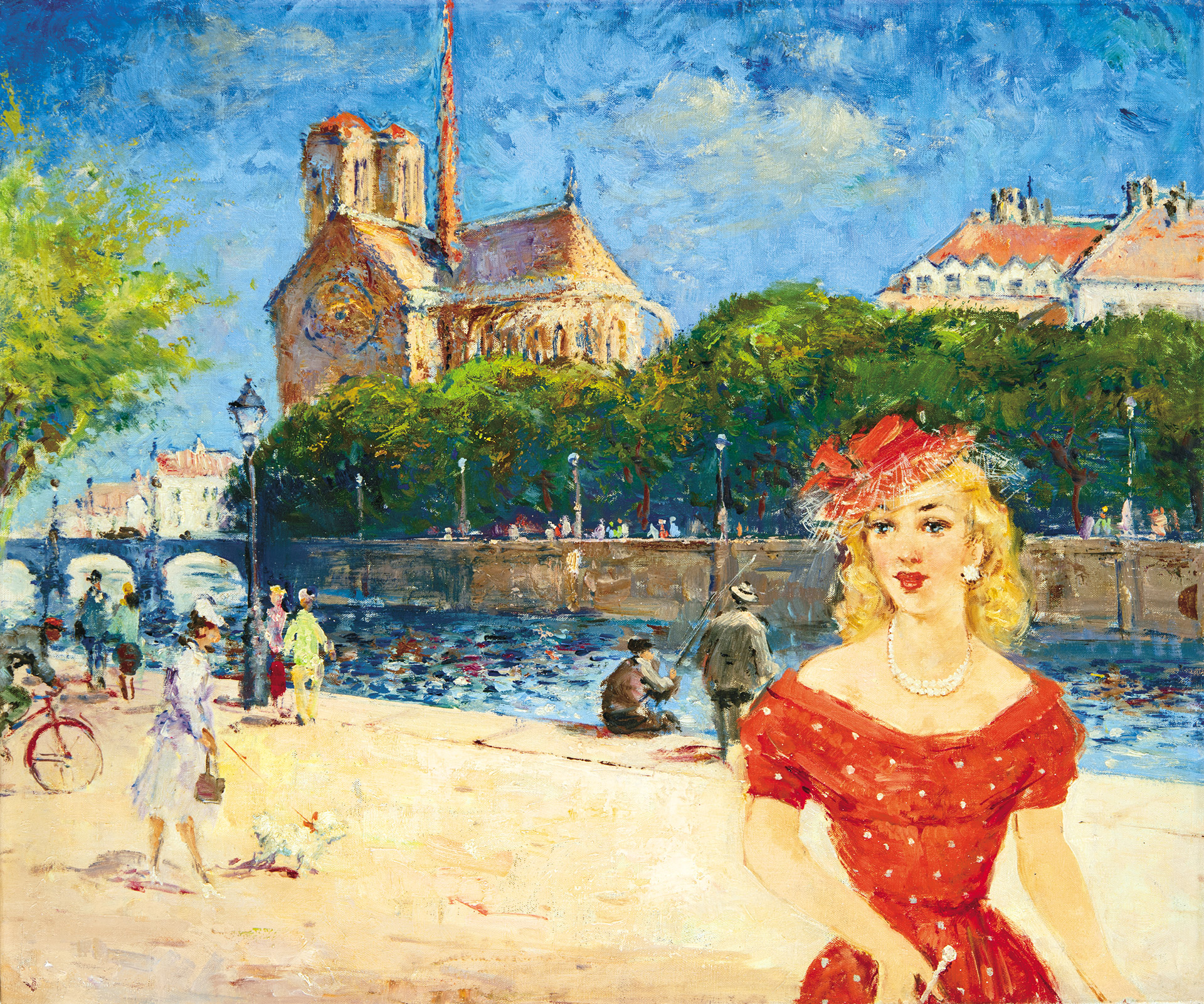 Jancsek Antal (1907-1985) The Notre Dame in Paris