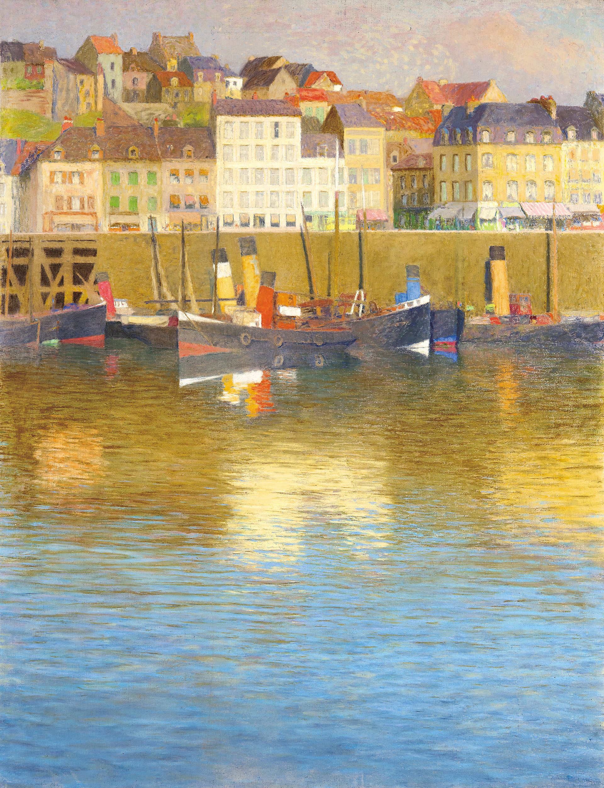 Poll Hugó (1867-1931) Harbour at Boulogne, 1910s