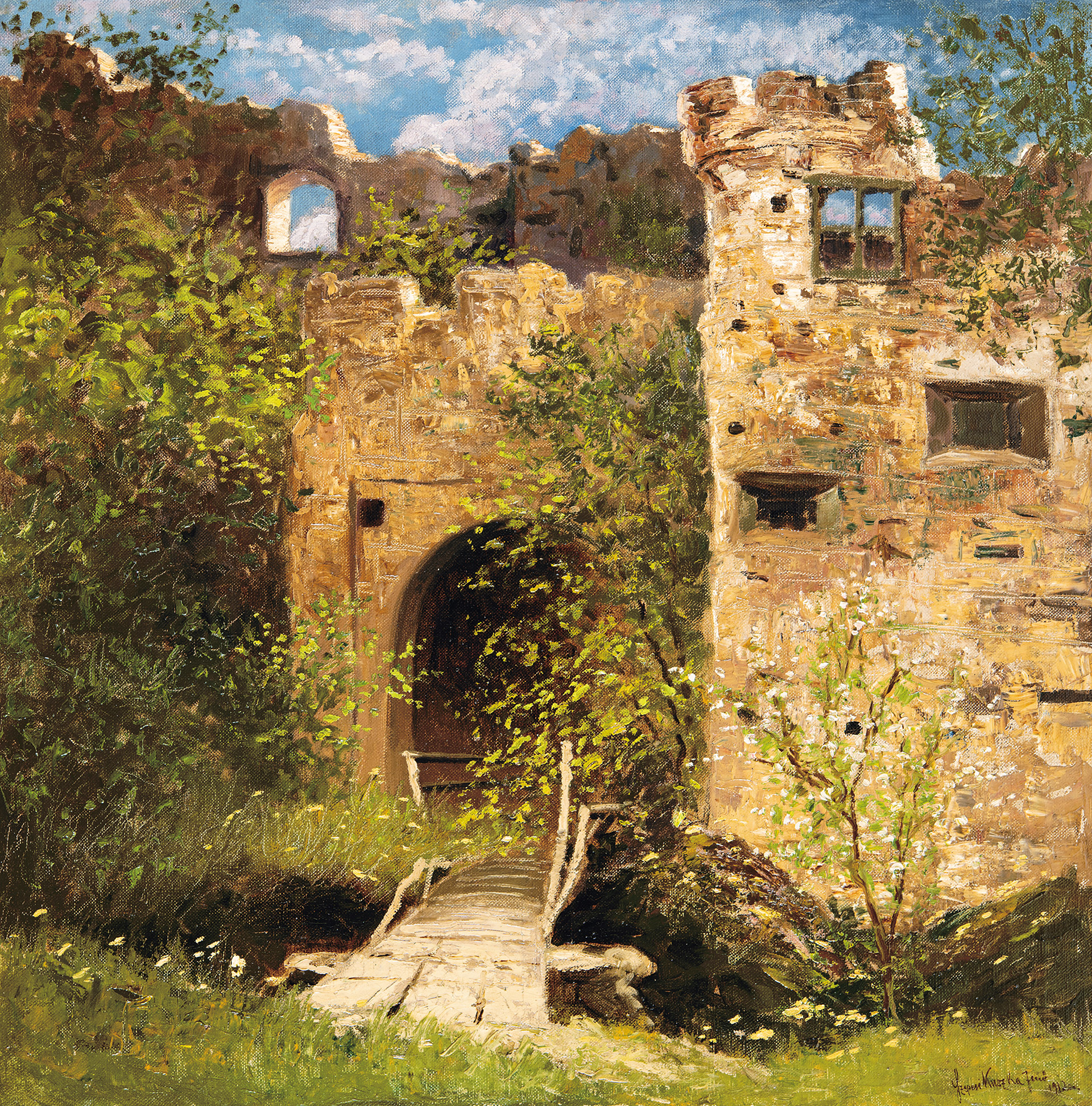 Szepesi Kuszka Jenő 1885-1948 Ruins of a Castle, 1912