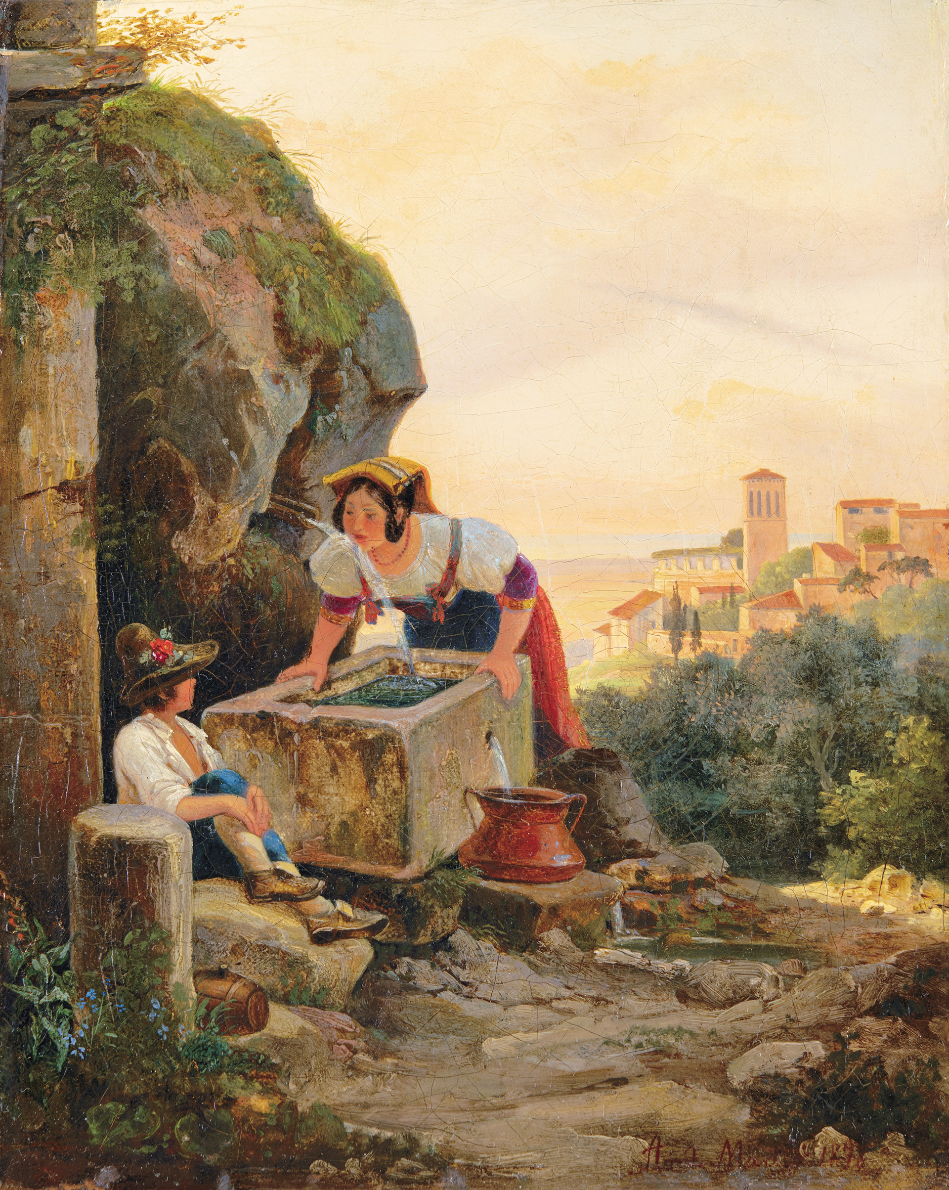 Markó András (1824-1895) The Water Carriers, 1878