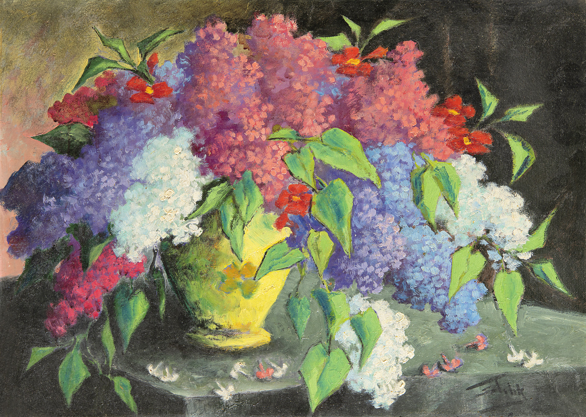 Sztelek Norbert (1884-1956) Flower still-life
