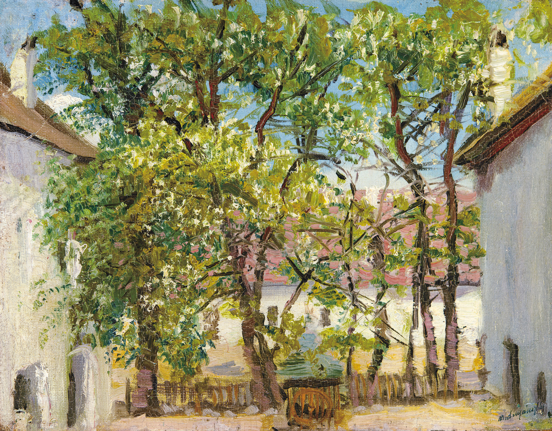 Mednyánszky László (1852-1919) Yard in Shadows