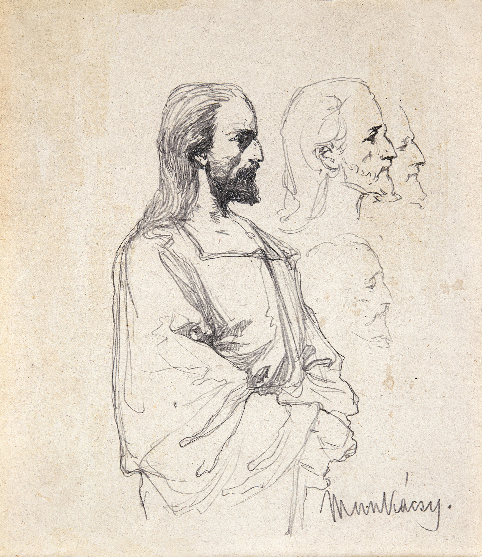 Munkácsy Mihály (1844-1900) Christ – A Study for 'Christ before Pilate