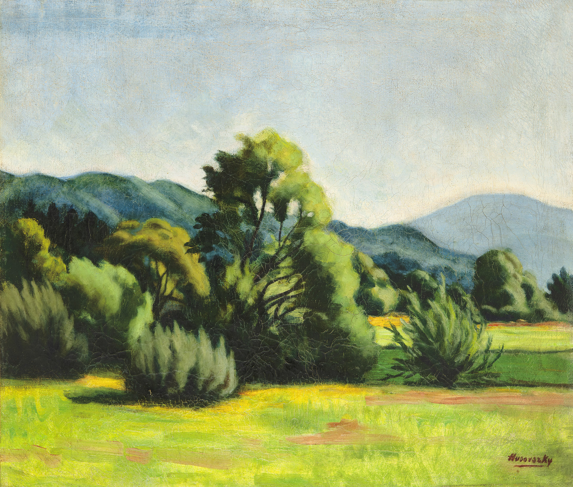Husovszky János (1883-1961) Hills in Baia Mare