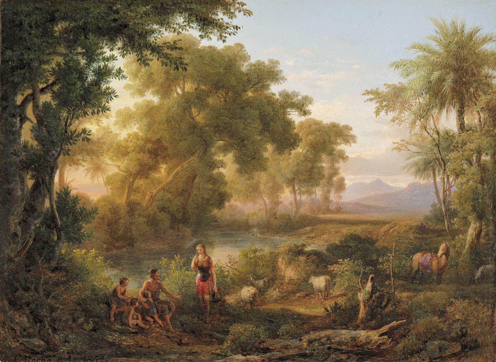 Markó Károly, Id. 1793-1860 Erminia and the Shepherds, 1852