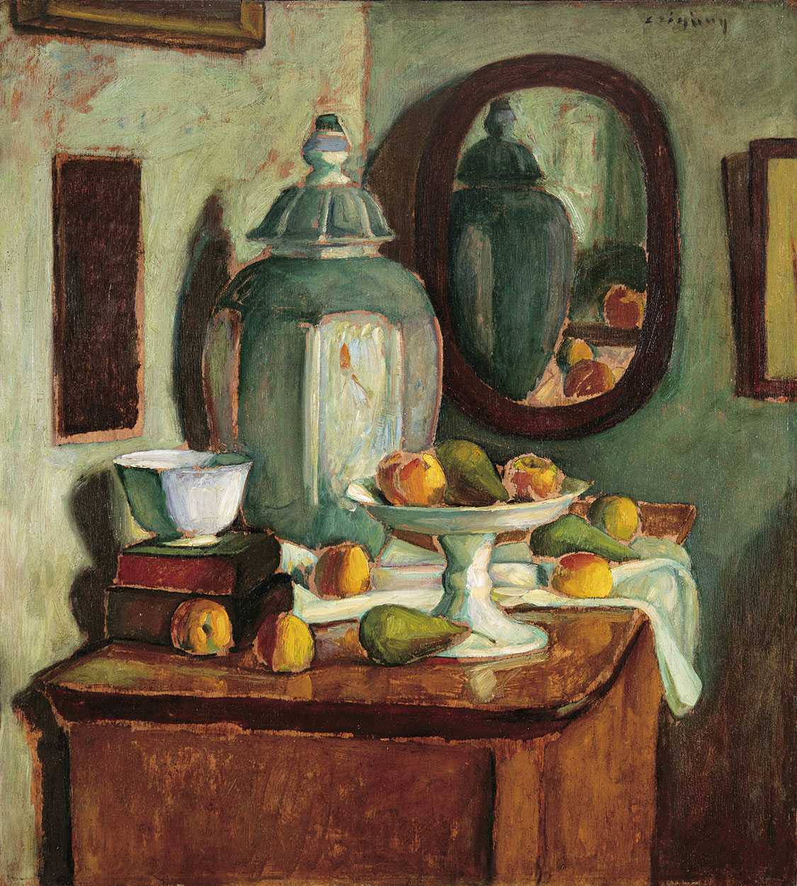 Czigány Dezső (1883-1938) Still-life with Chinese Vase, around 1920