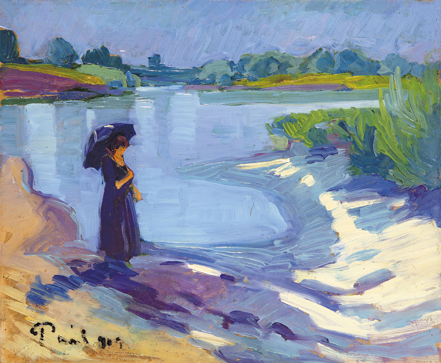 Paál Albert (1895-1968) On the Riverbank, 1909