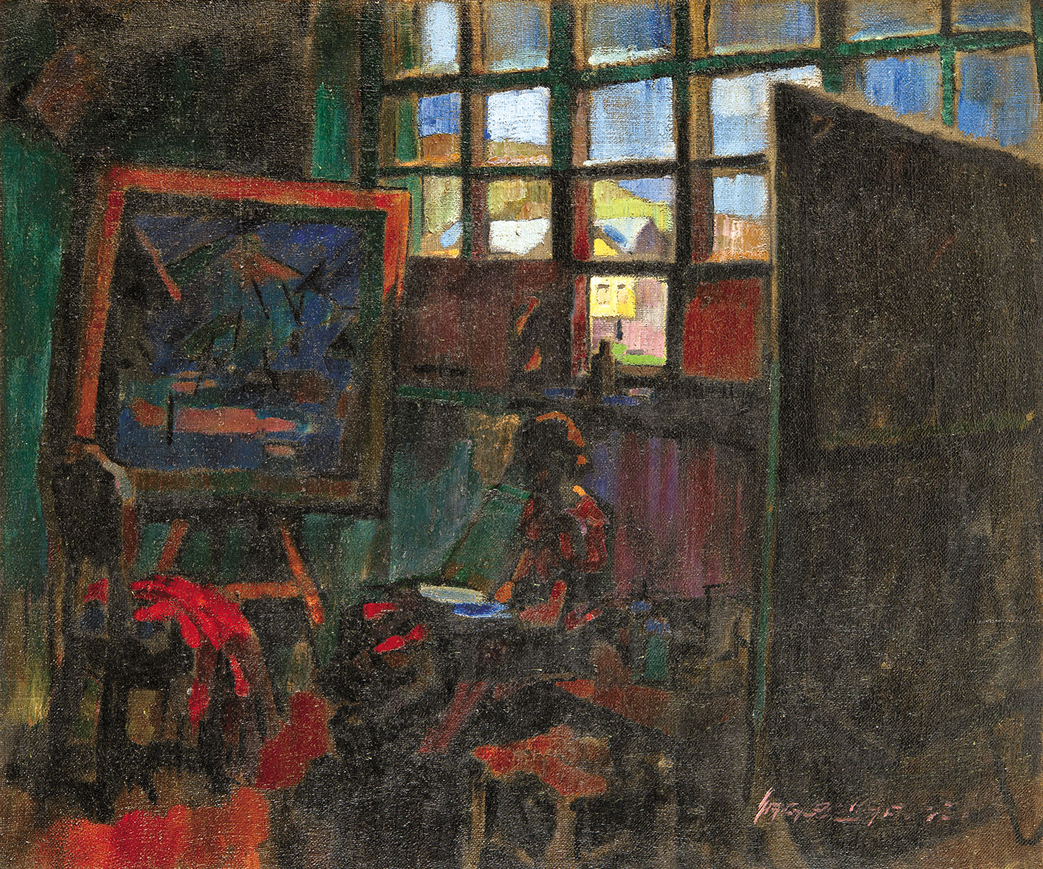 Nagy Oszkár (1883-1965) In the Atelier, 1937