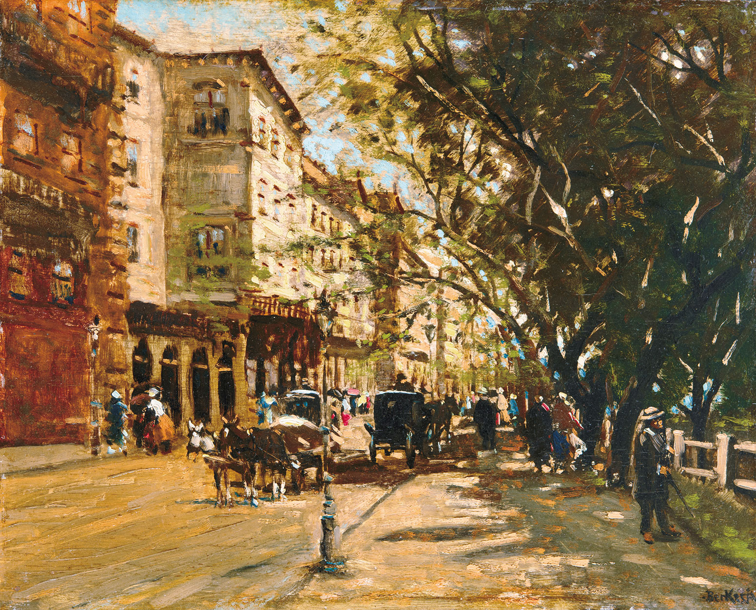 Berkes Antal (1874-1938) Promenade, 1910s