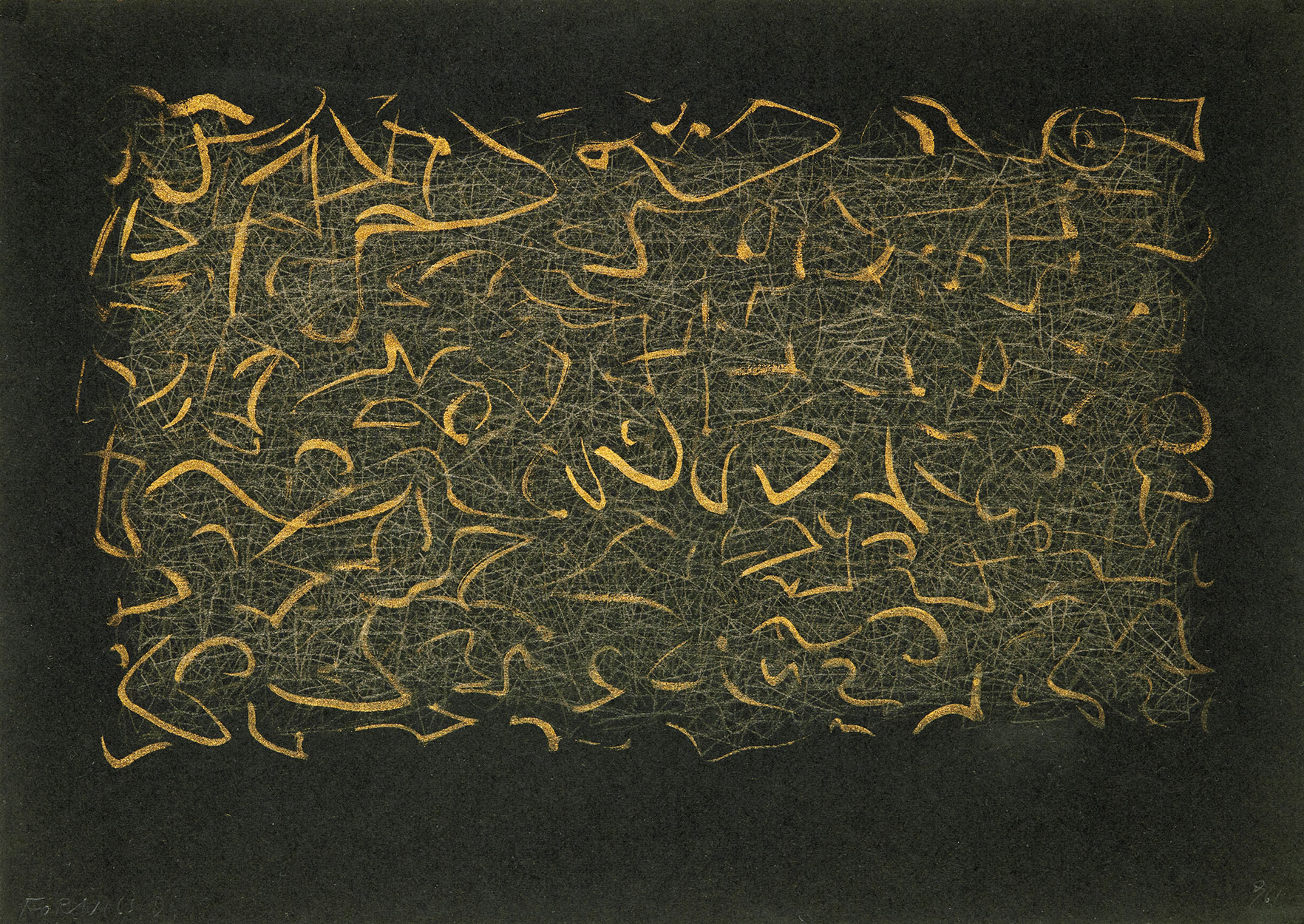 Korniss Dezső (1908-1984) Golden Writing, 1961