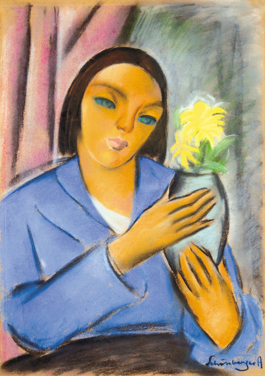 Schönberger Armand (1885-1974) Girl in Blue