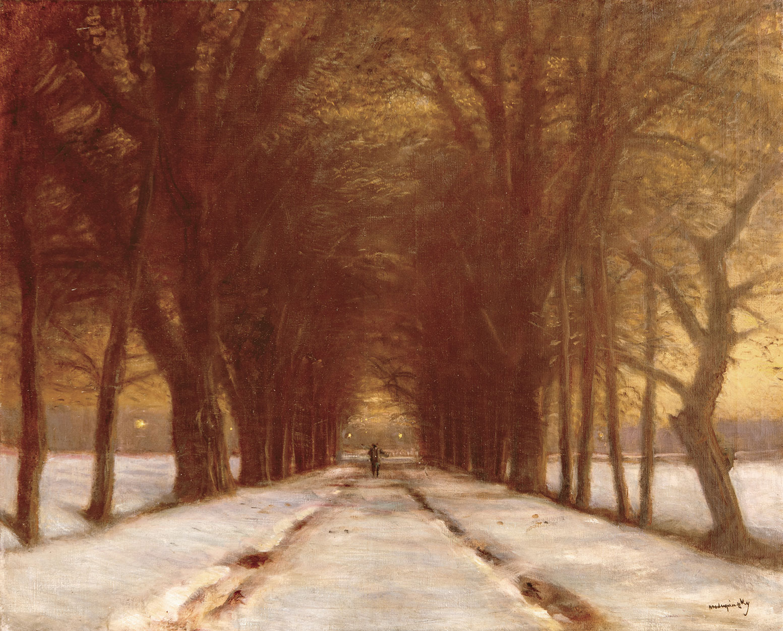 Mednyánszky László (1852-1919) Winter Alley, around 1910