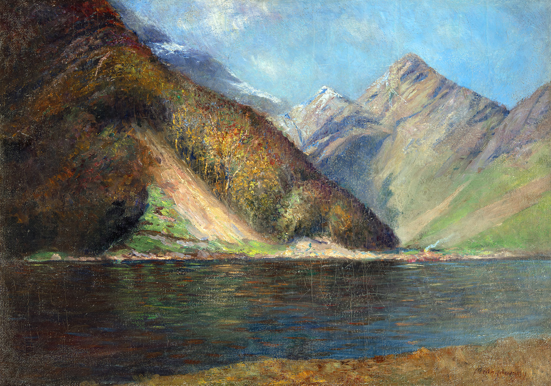Mednyánszky László (1852-1919) Lakeside Landscape