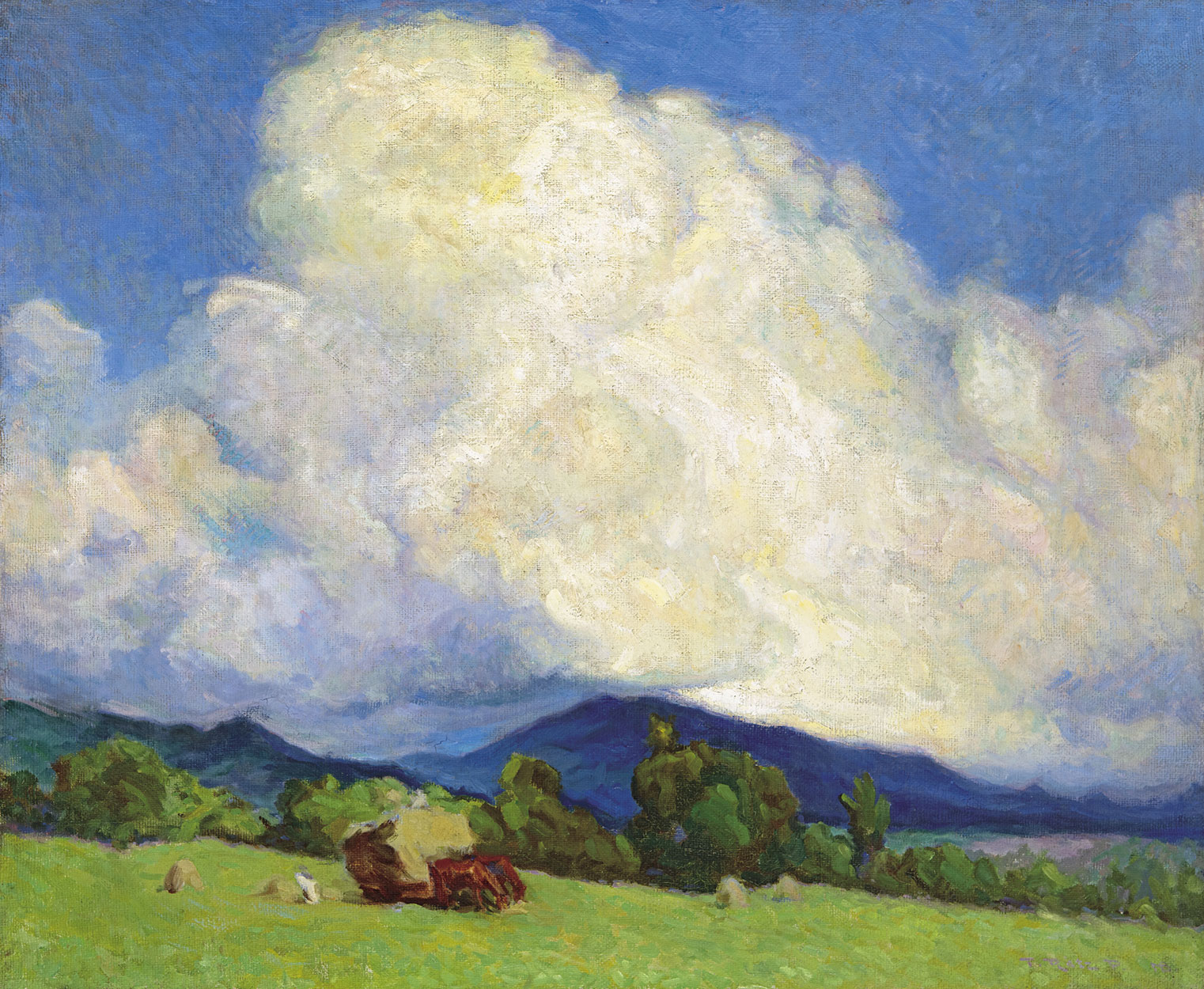 Tagyosi Rátz Péter (1879-1945) Afternoon in June (Rolling Clouds)