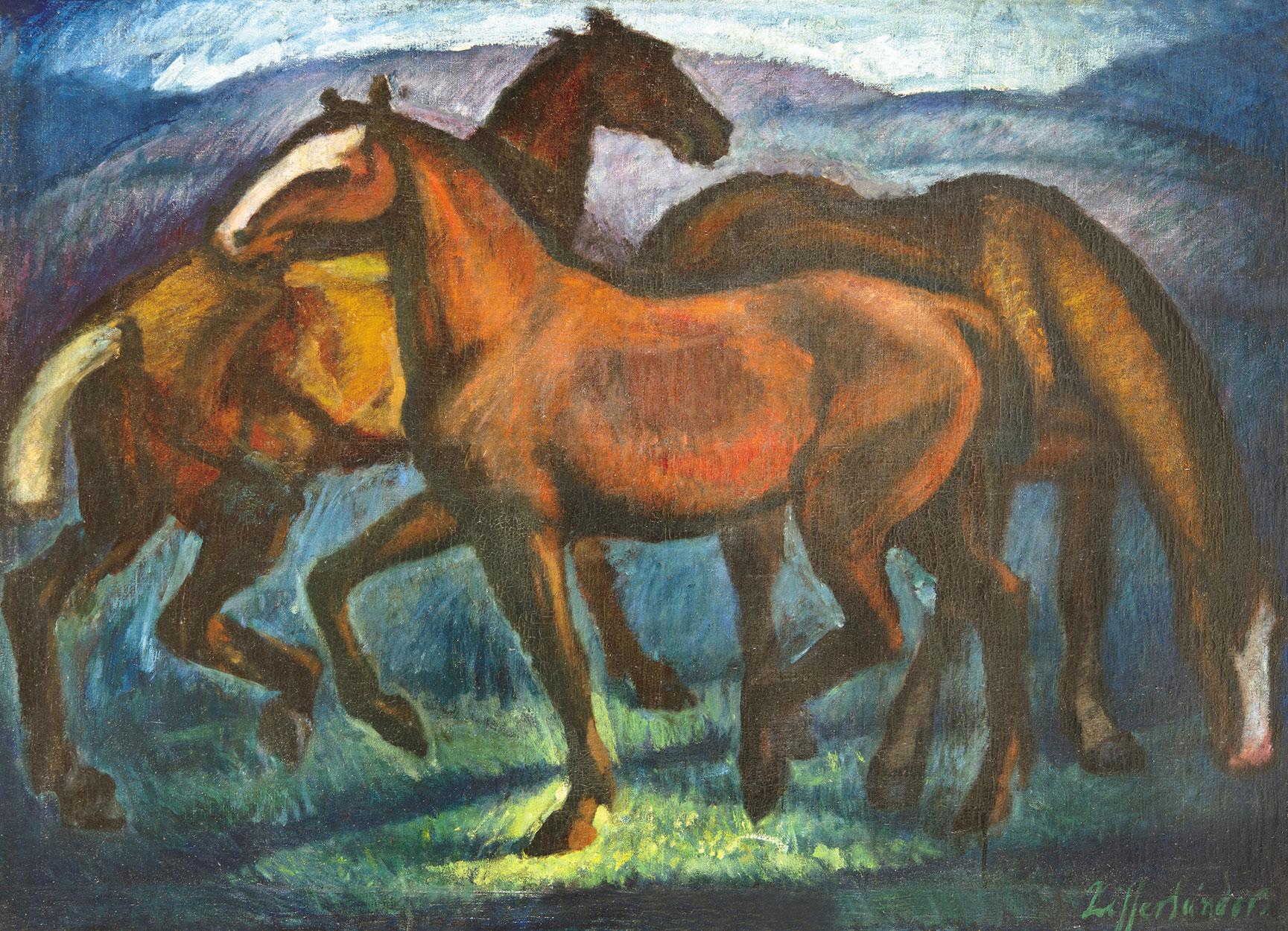 Ziffer Sándor (1880-1962) Horses, around 1925
