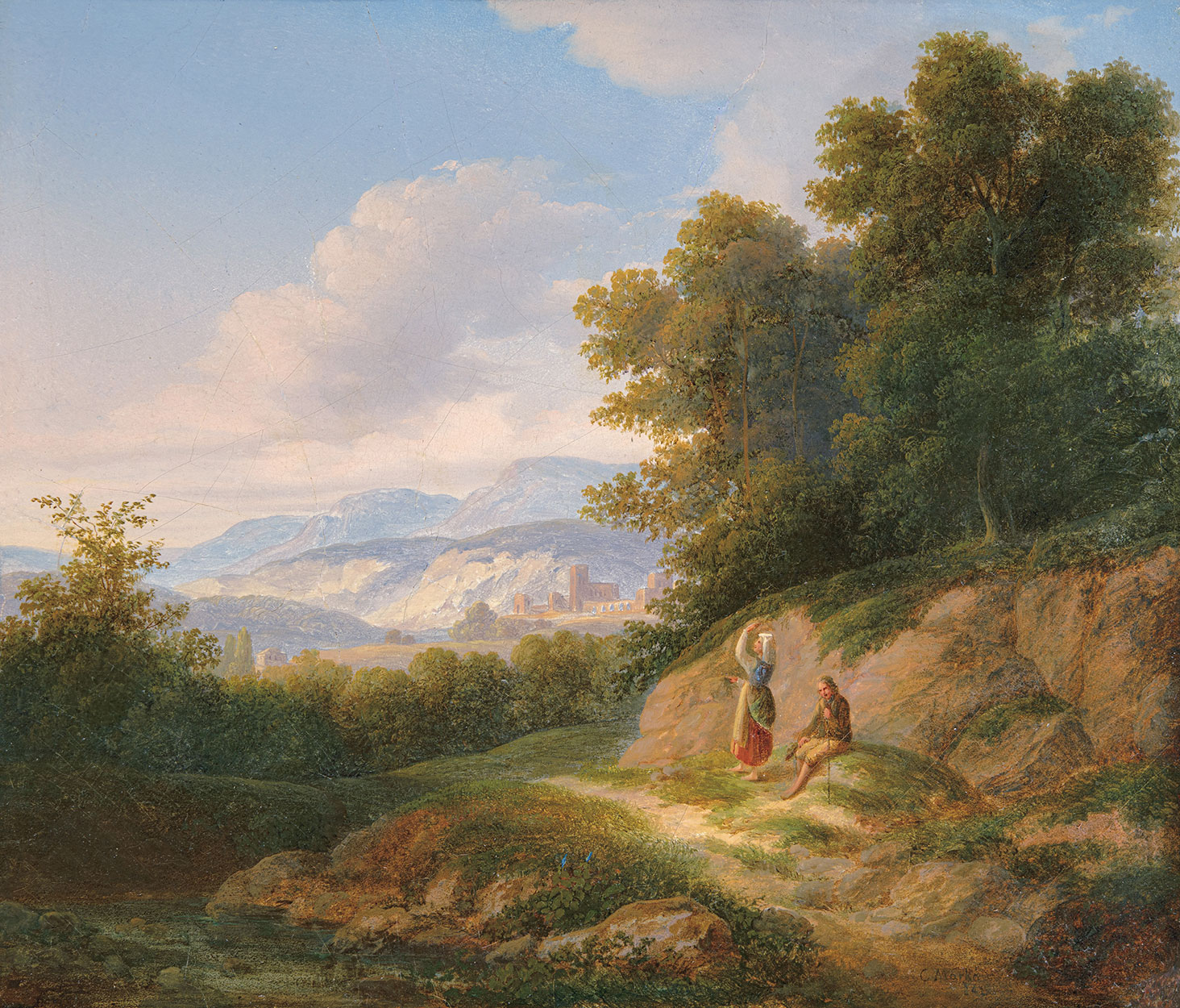 Markó Károly, Ifj. (1822 - 1891) Italian Landscape, 1842