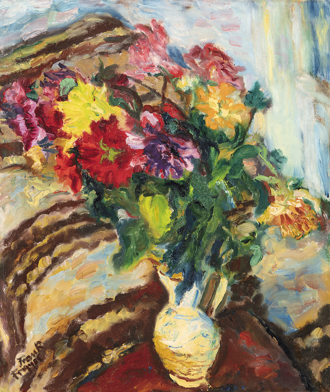 Frank Frigyes (1890-1976) Autumn Flowers