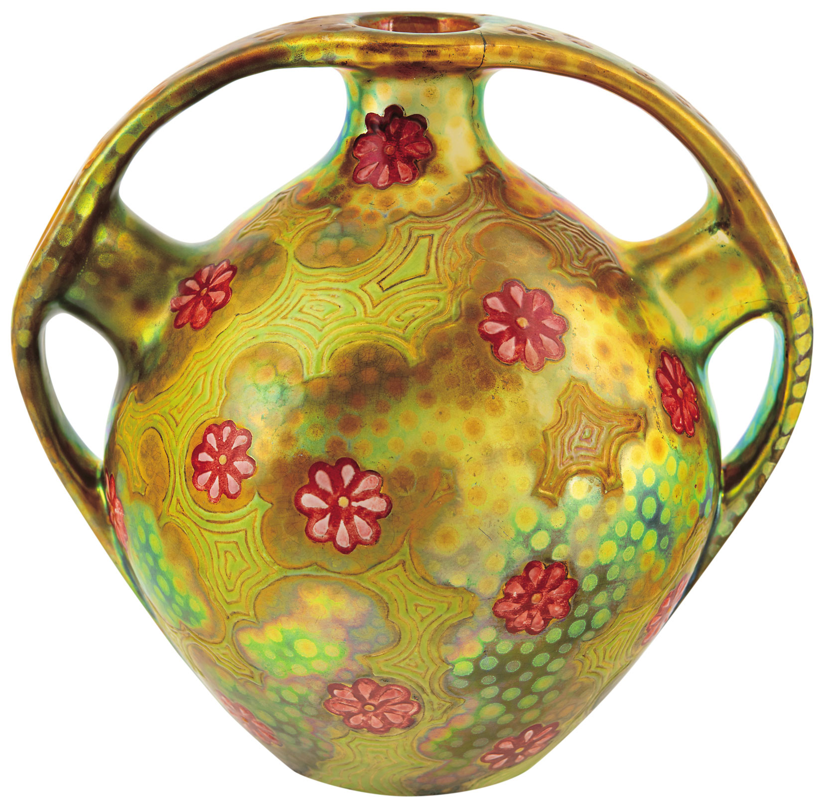 Zsolnay Vessel Decorated with Wild Flowers, 1902, PLAN BY APÁTI ABT, SÁNDOR