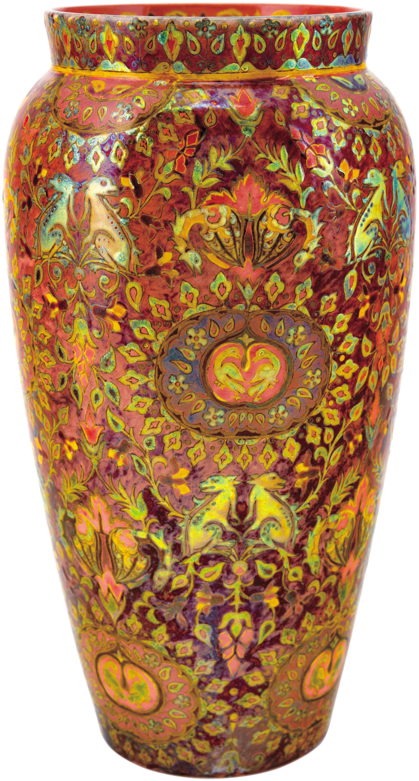 Zsolnay Silk Fabric Patterned Vase, around 1920