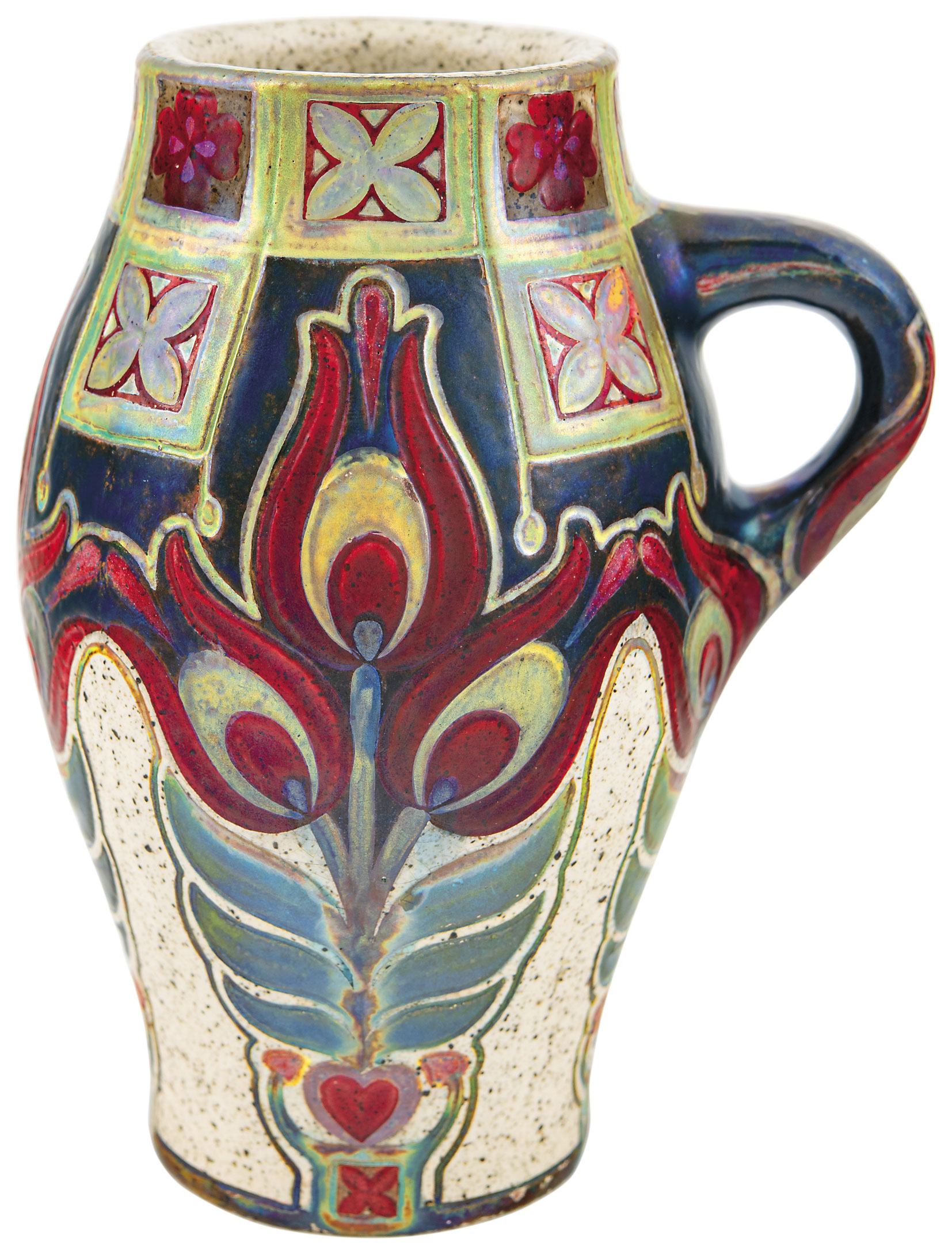 Zsolnay Jug with FOLK MOTIF from the Grés series, 1904
