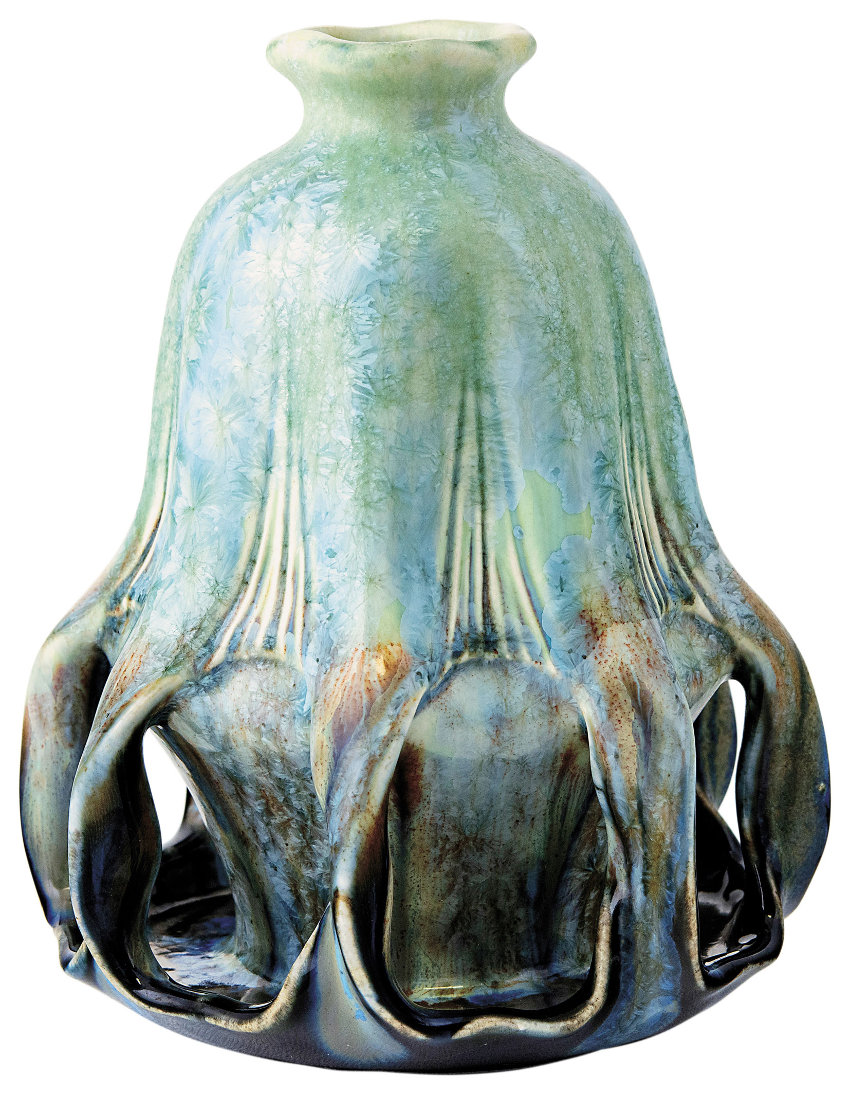 Zsolnay Vase with Crystalline Glaze, 1900, DESIGN BY: APÁTI ABT SÁNDOR