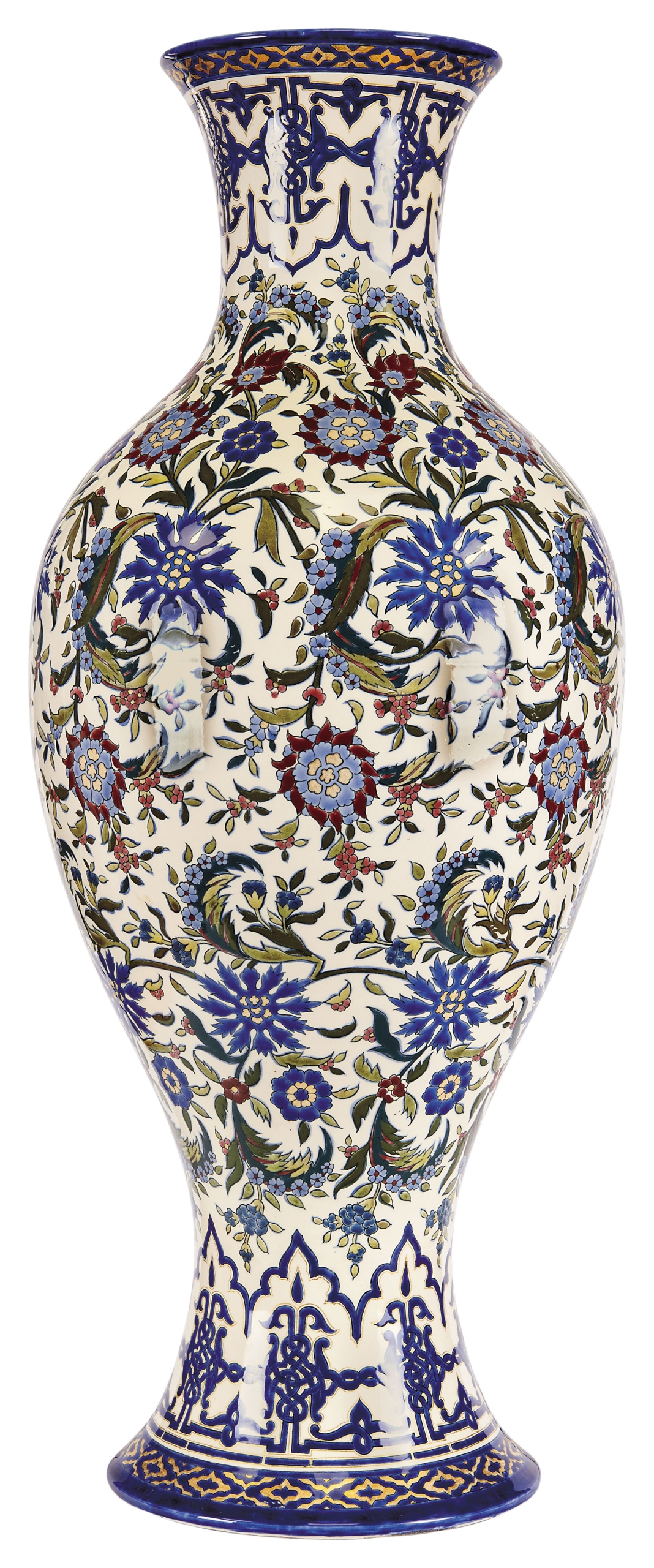 Zsolnay Giant Vase decorated with Persian Pattern, 1880-1881, decor plan by: ZSOLNAY JÚLIA