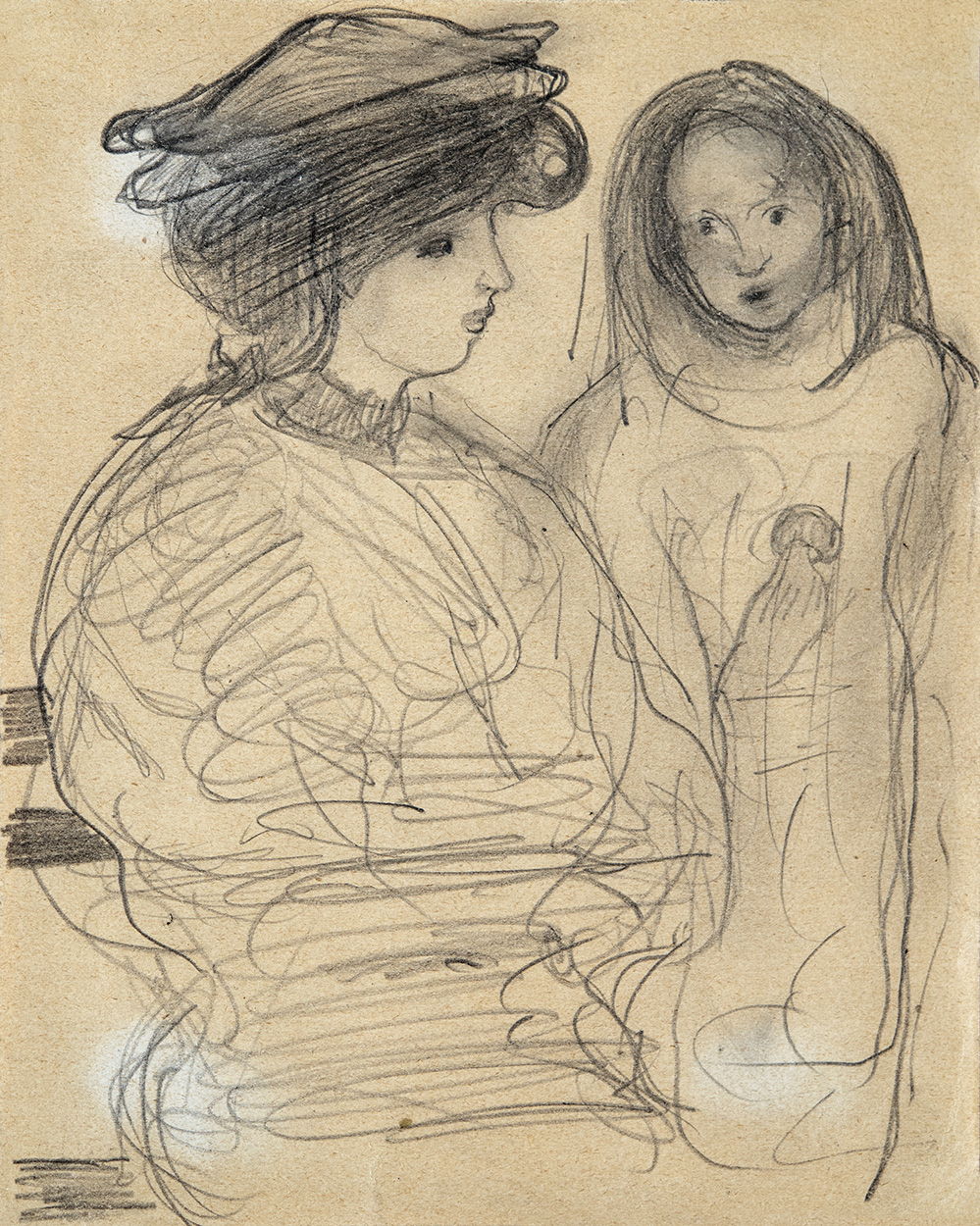 Gulácsy Lajos (1882-1932) Roman Mother and Daughter, between 1909-1911