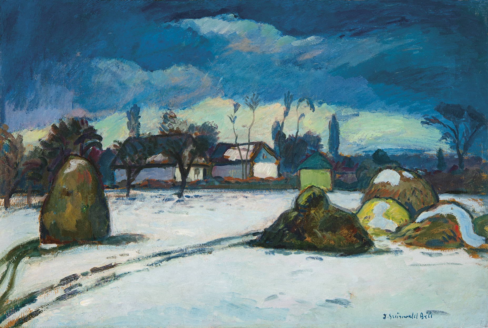 Iványi Grünwald Béla (1867-1940) Snowy Village (Kecskemét), around 1915