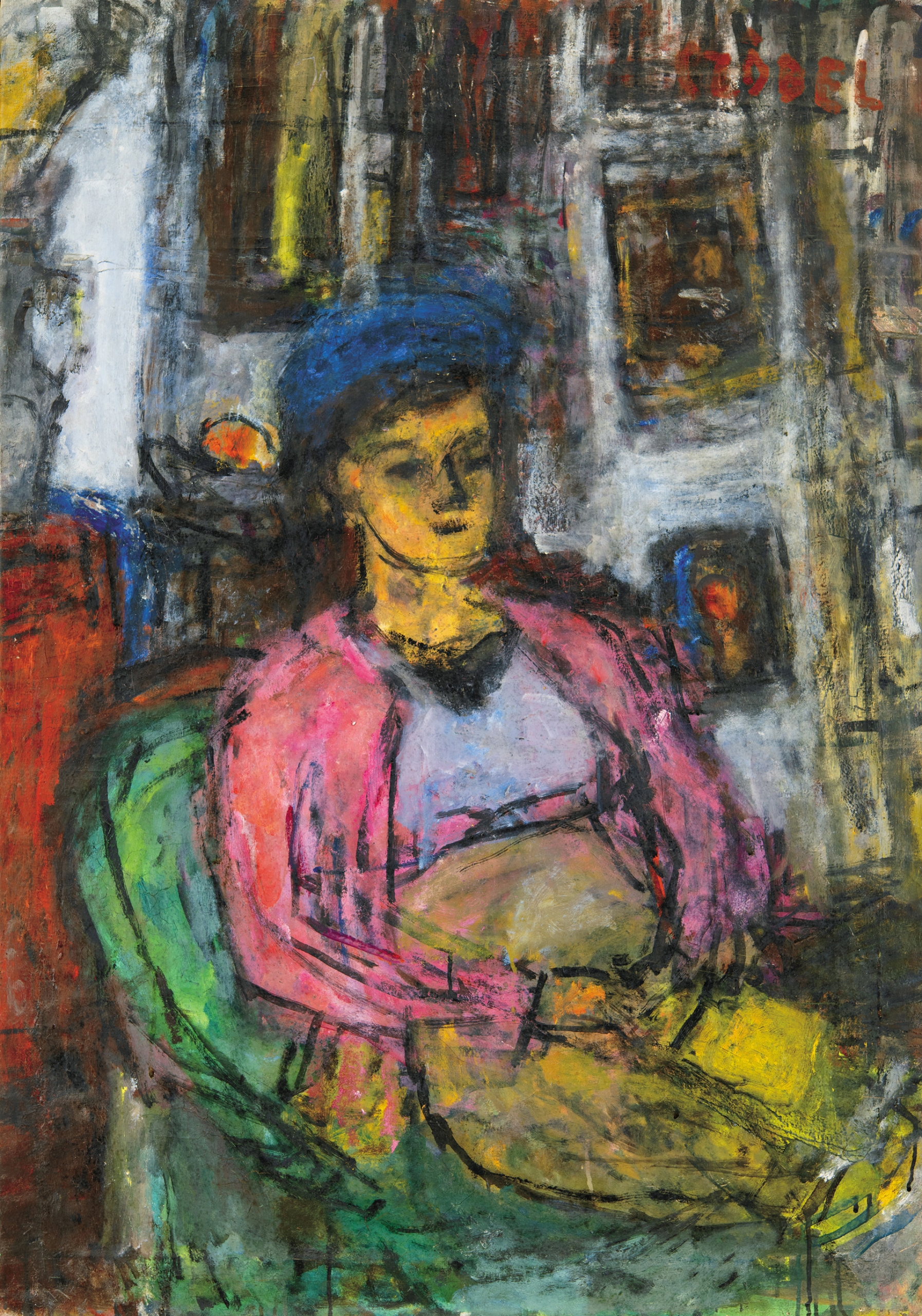 Czóbel Béla (1883-1976) Girl in Green Armchair