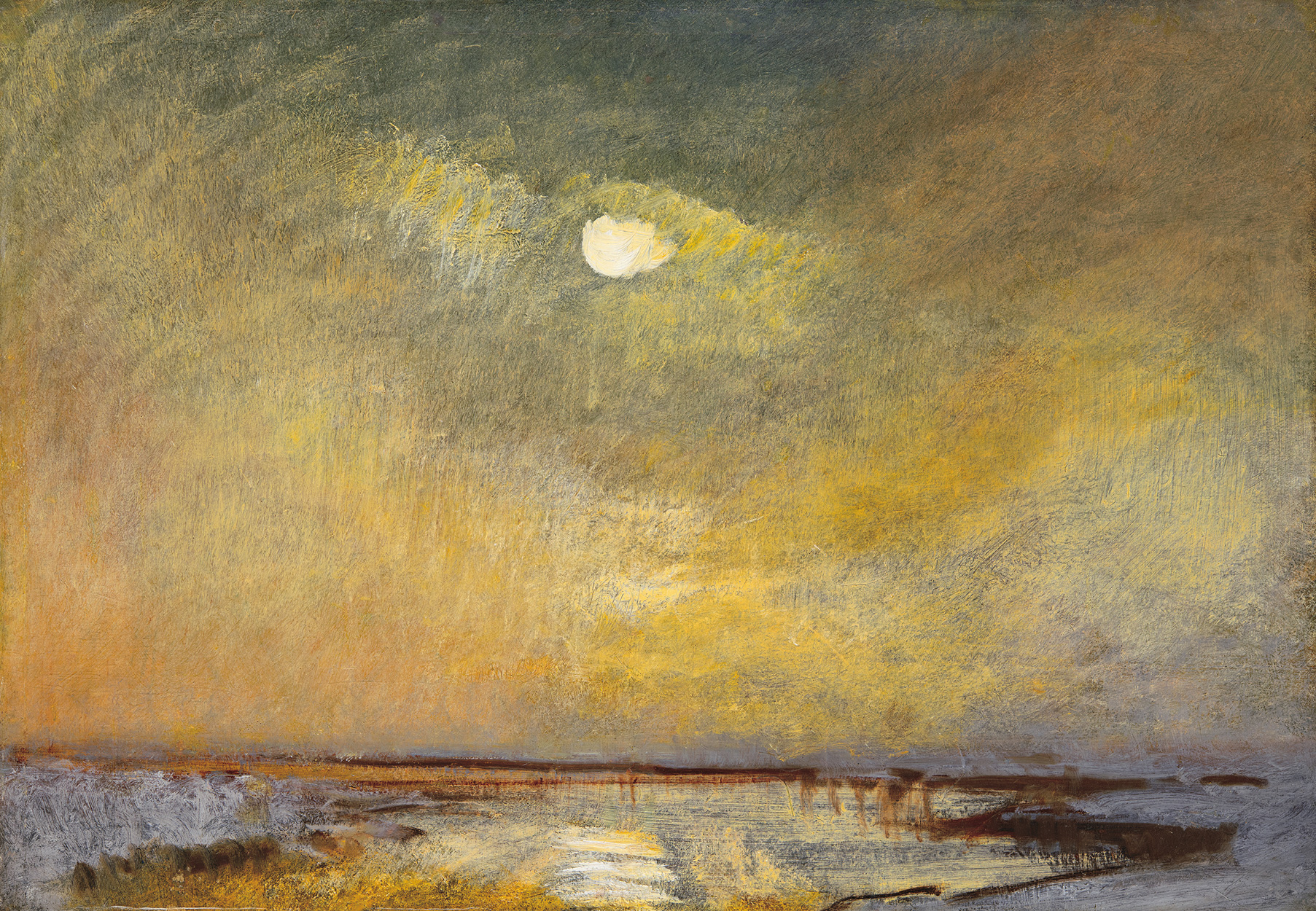 Mednyánszky László (1852-1919) Moonlight scenery