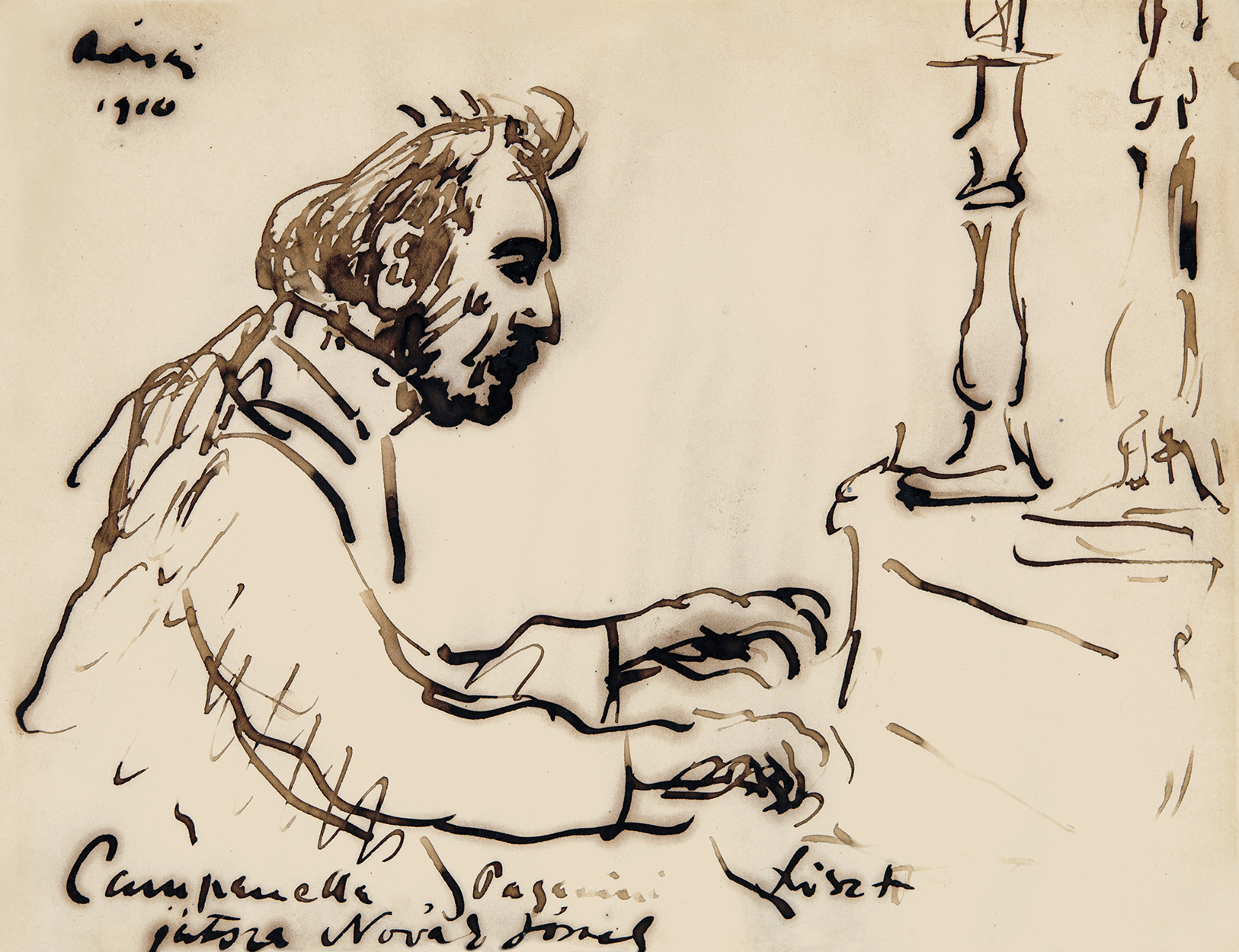 Rippl-Rónai József zongora, zene, Liszt Ferenc