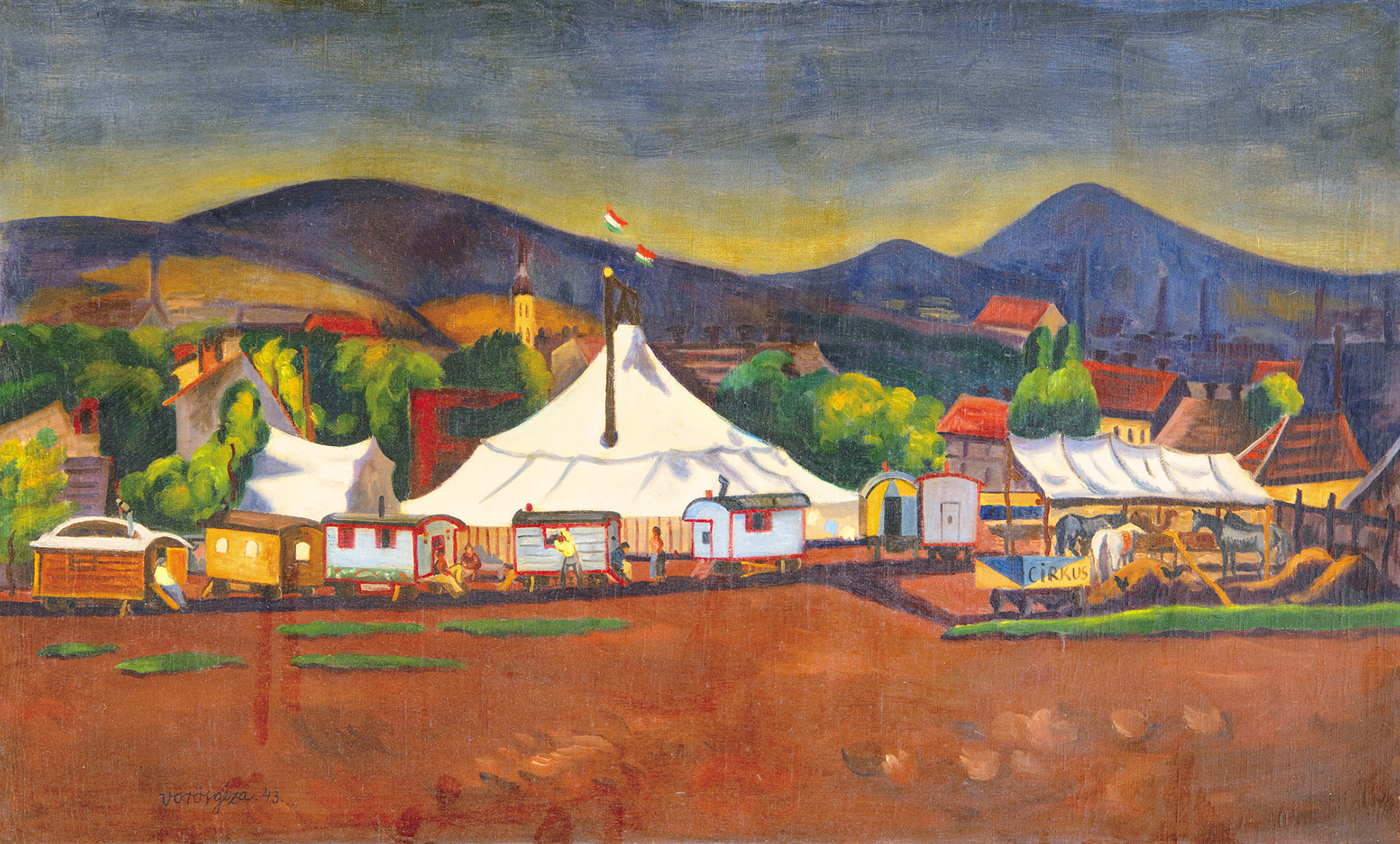 Vörös Géza (1897-1957) Little Circus, 1943