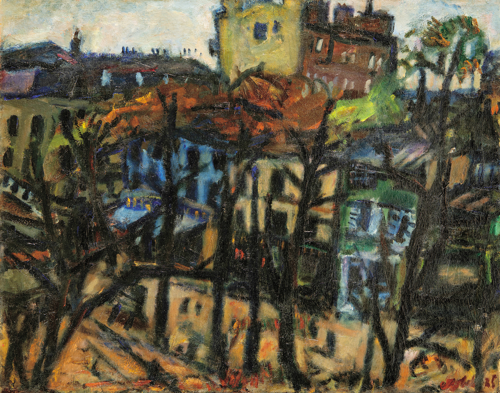 Czóbel Béla (1883-1976) Paris, L’avenue du Maine, 1925