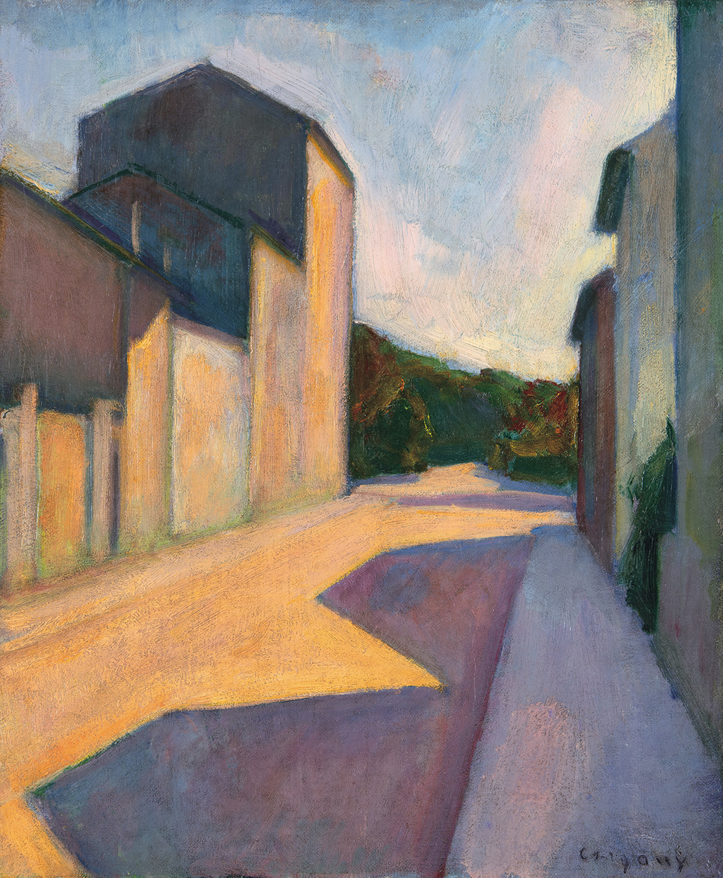 Czigány Dezső (1883-1938) Parisian Street-detail, 1925