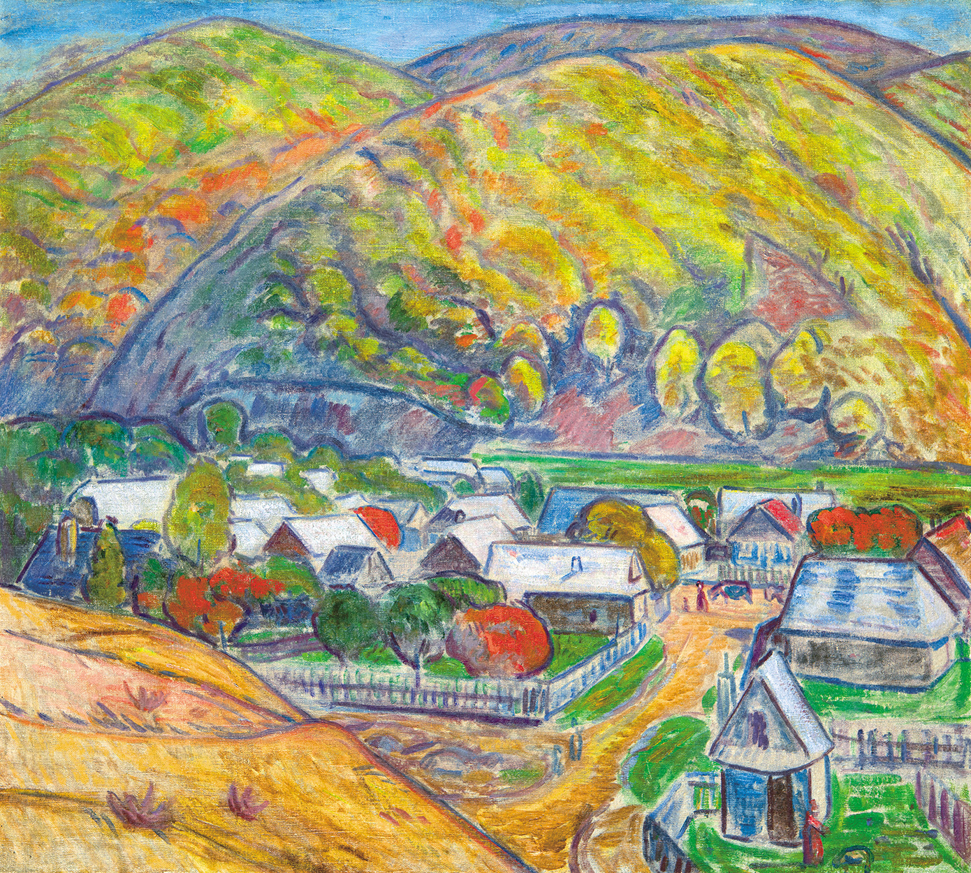 Iványi Grünwald Béla (1867-1940) Colorful Baia Mare (View of Baia Mare), 1908