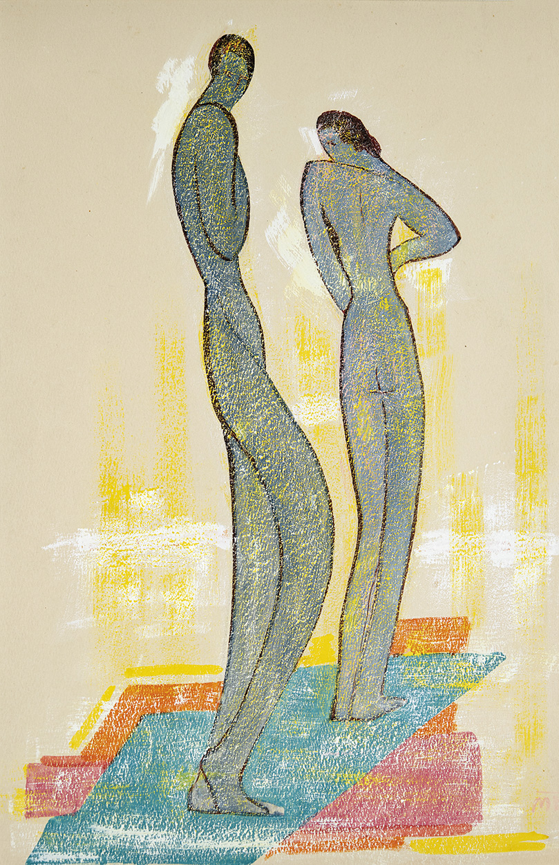 Mattis Teutsch János (1884-1960) Two Figures, 1929