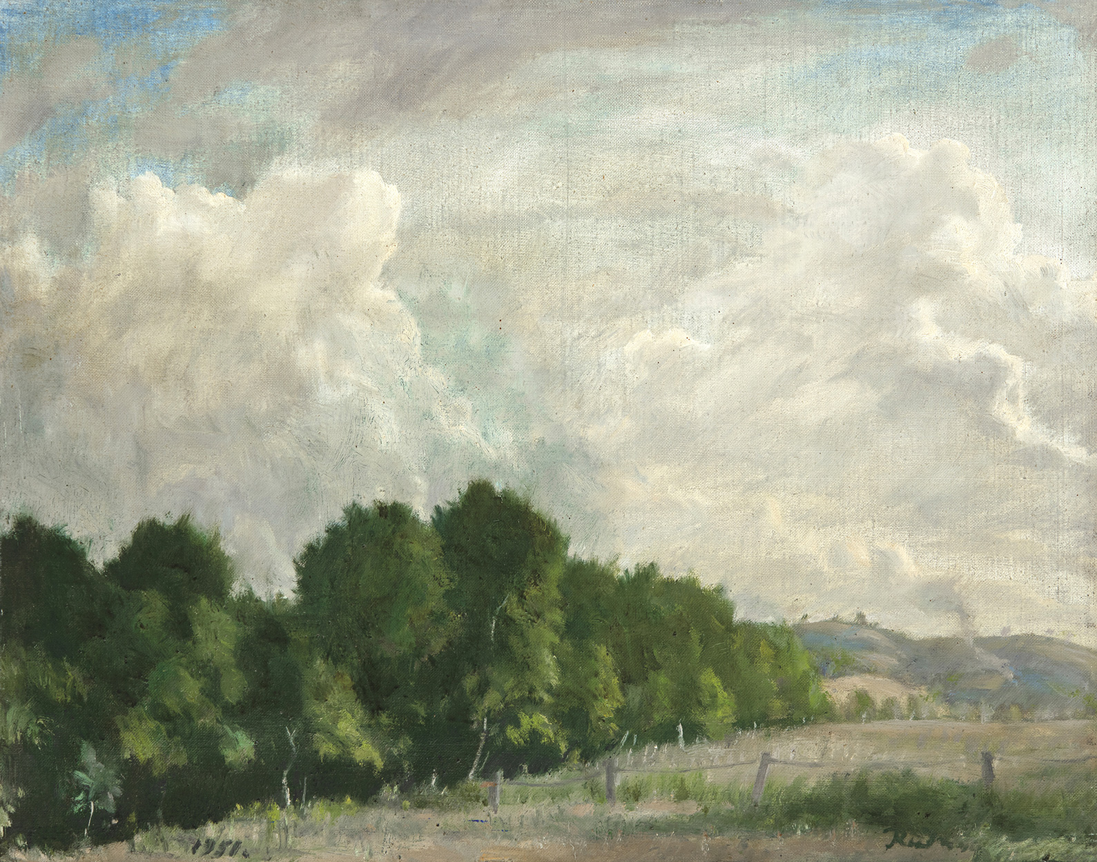 Rudnay Gyula (1878-1957) Landscape of Bábony, 1950