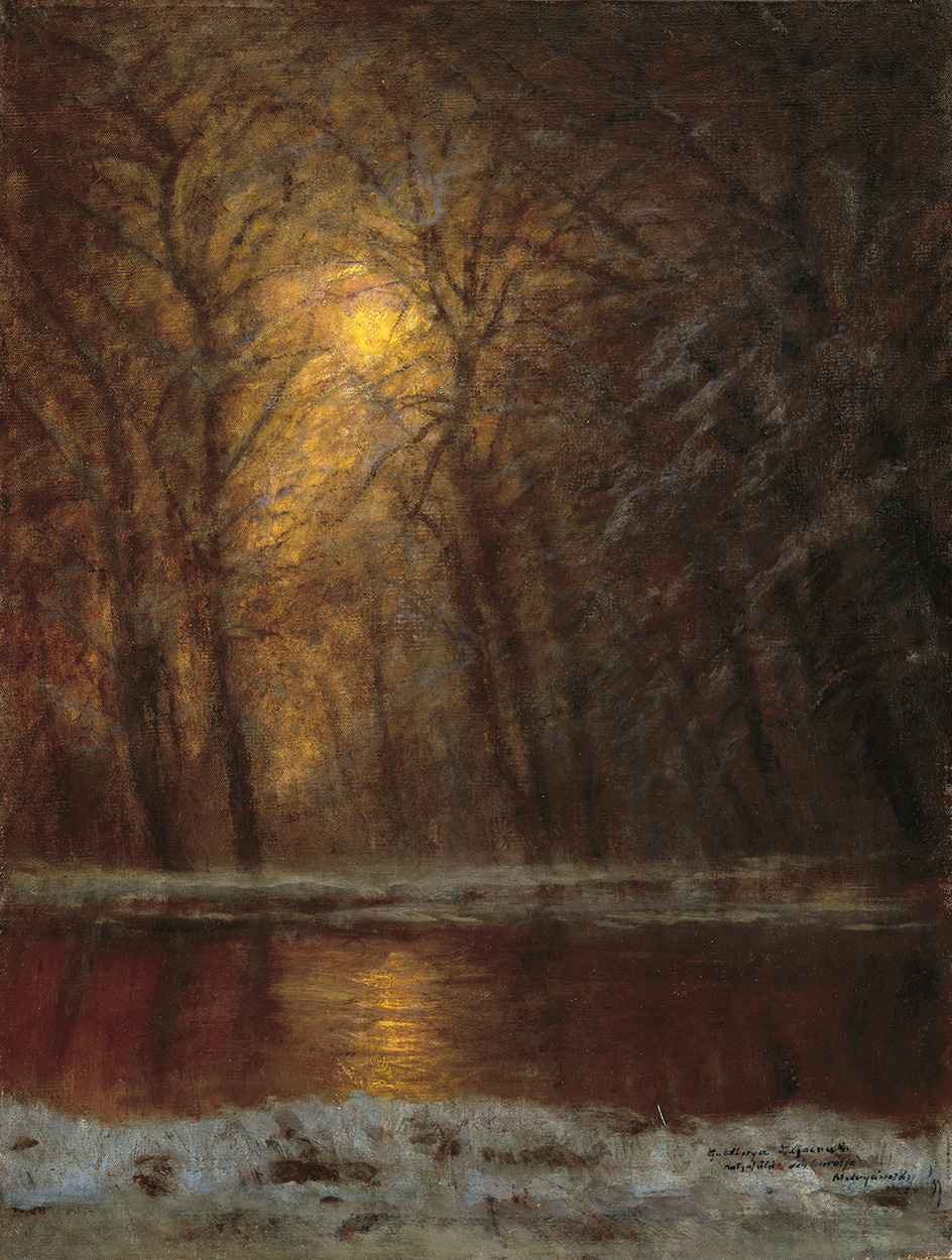 Mednyánszky László (1852-1919) Moonlit Lake