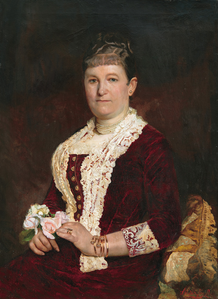 Skuteczky Döme (1850-1921) The Portrait of Countess Gyuláné Andrássy, Katinka Kendeffy, 1883