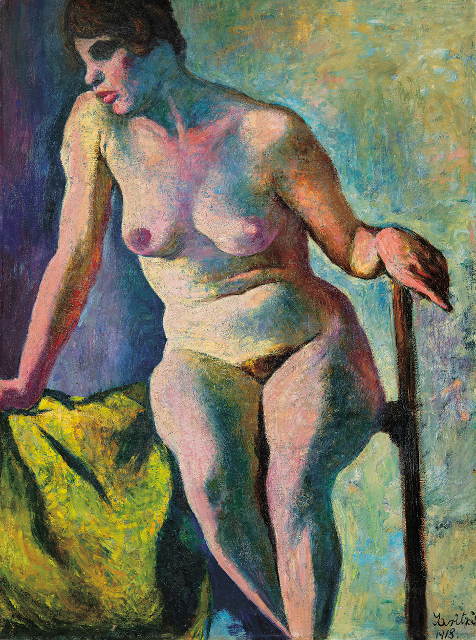 Járitz Józsa (1893-1986) Sitting Nude, 1918